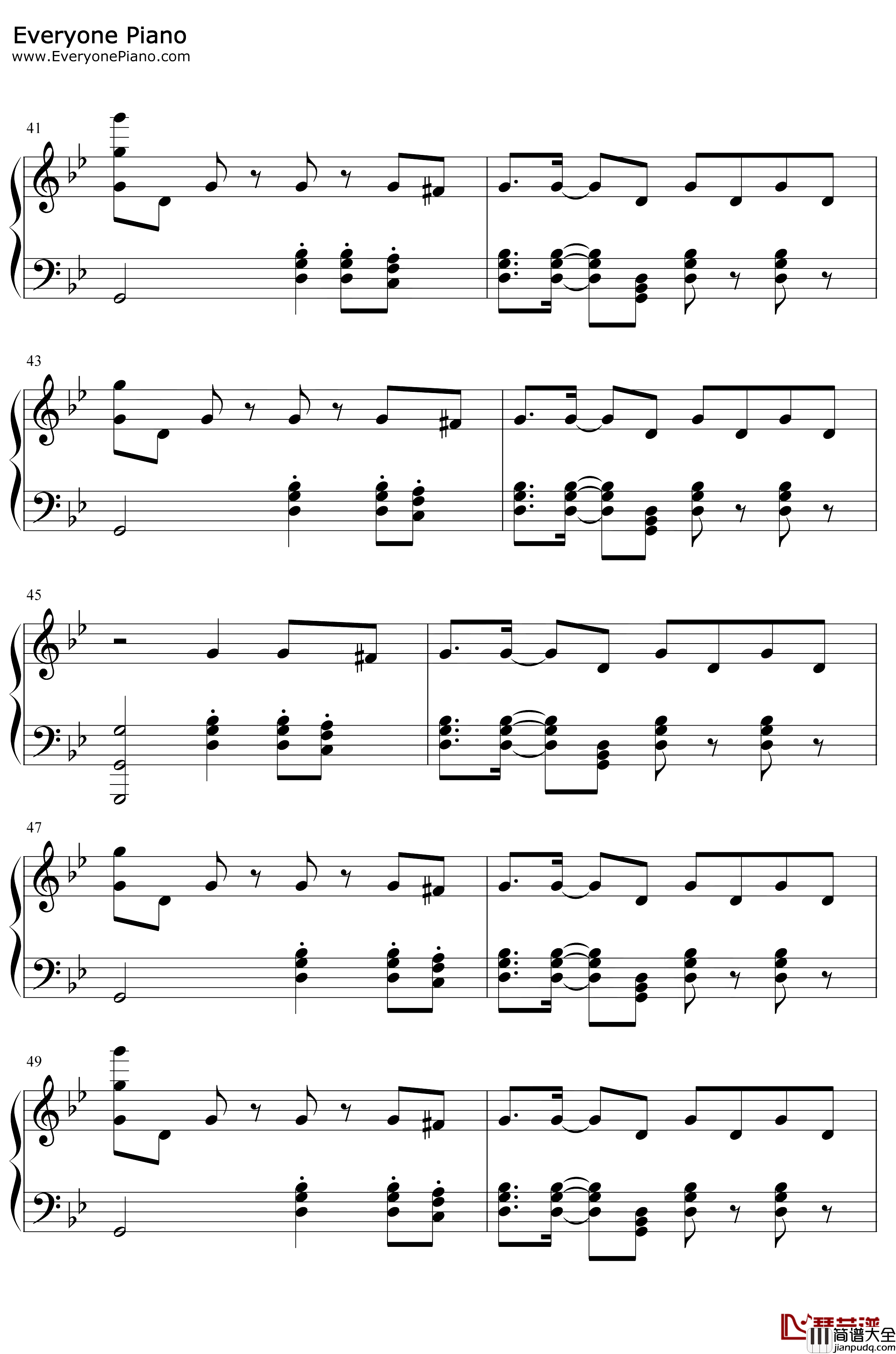 The_Desert钢琴谱_猎豹移动公司_沙漠_跳舞的线BGM