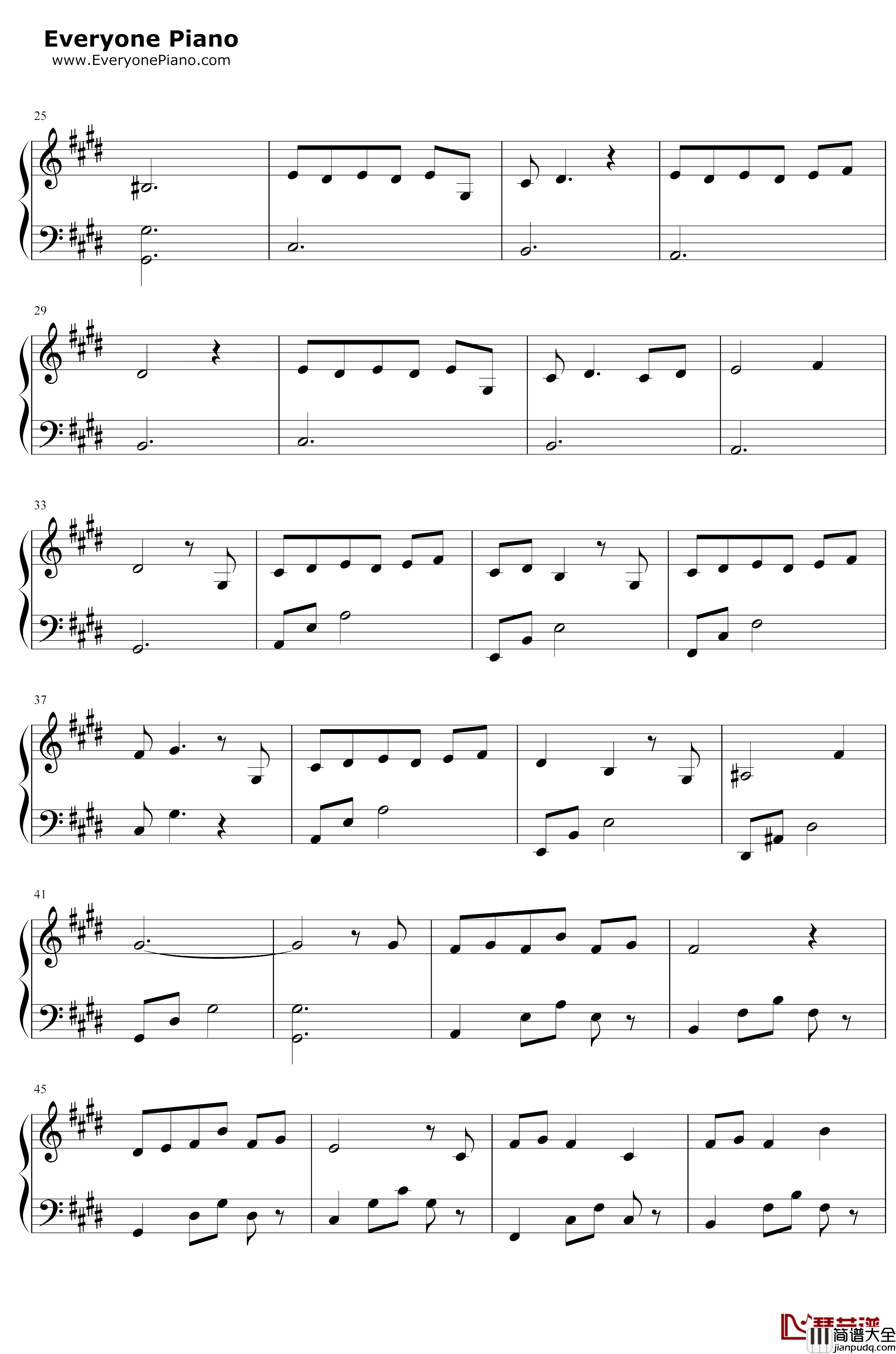 心欲止水钢琴谱_张碧晨_三生三世枕上书插曲