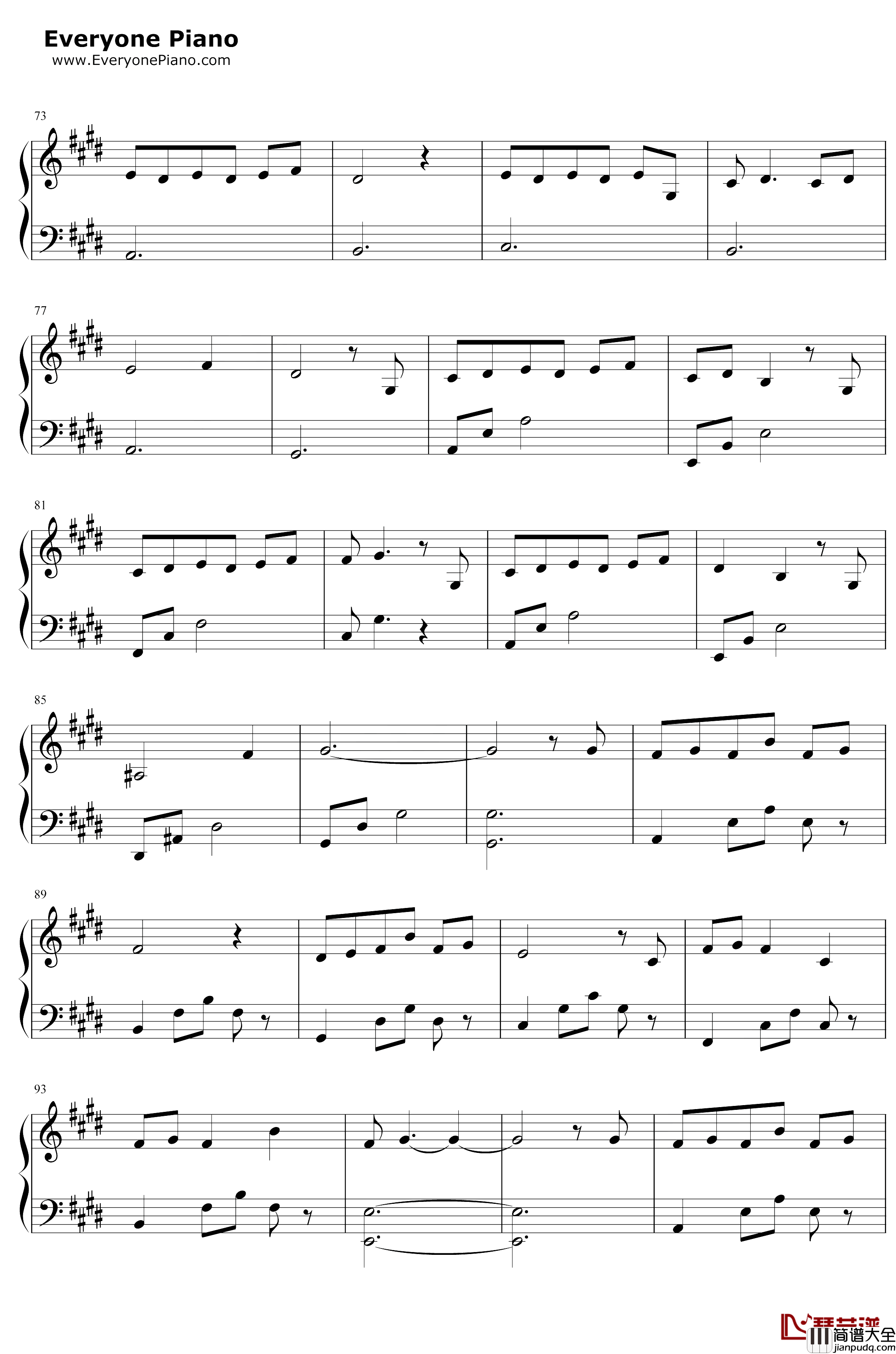 心欲止水钢琴谱_张碧晨_三生三世枕上书插曲