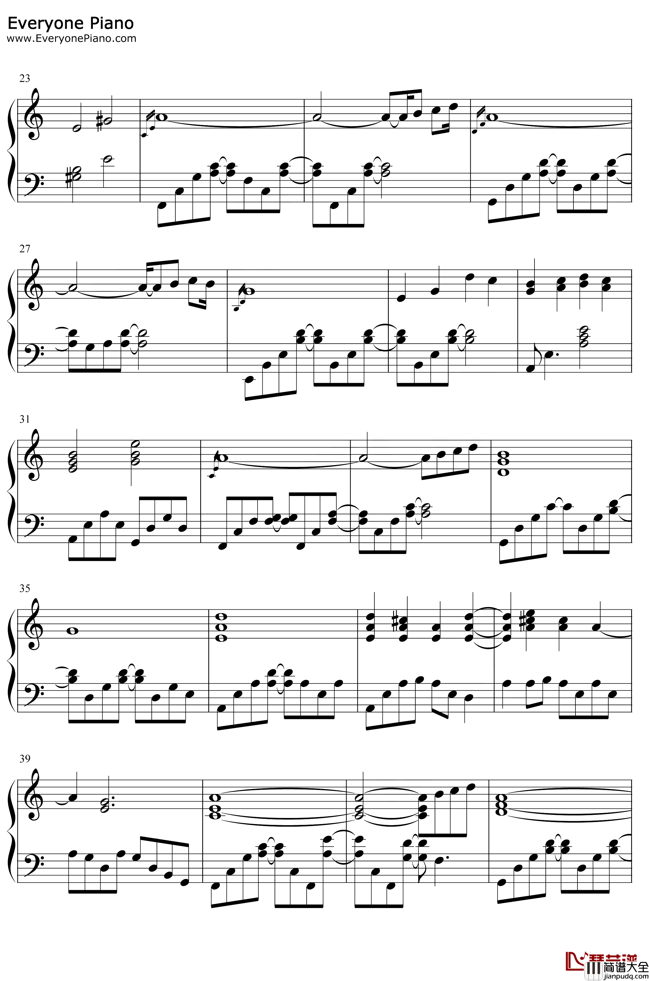 朝影钢琴谱_折户伸治_Kanon插曲