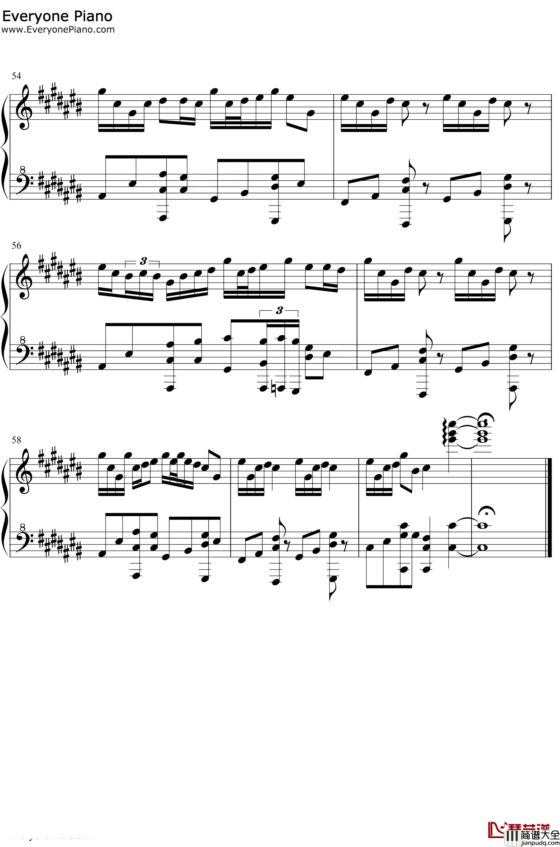 星茶会钢琴谱_灰澈_轻快的钢琴RB曲