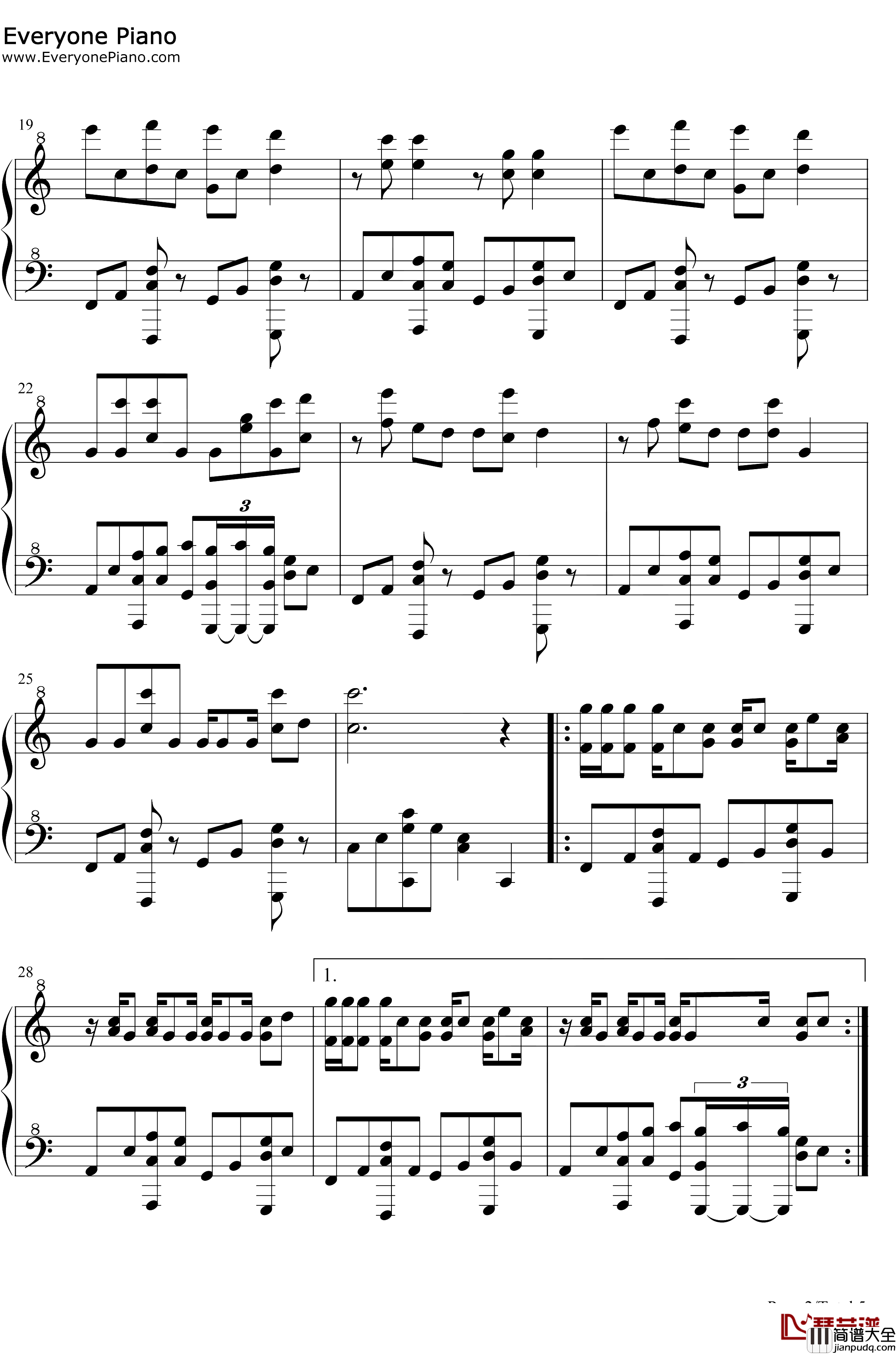 星茶会钢琴谱_灰澈_轻快的钢琴RB曲