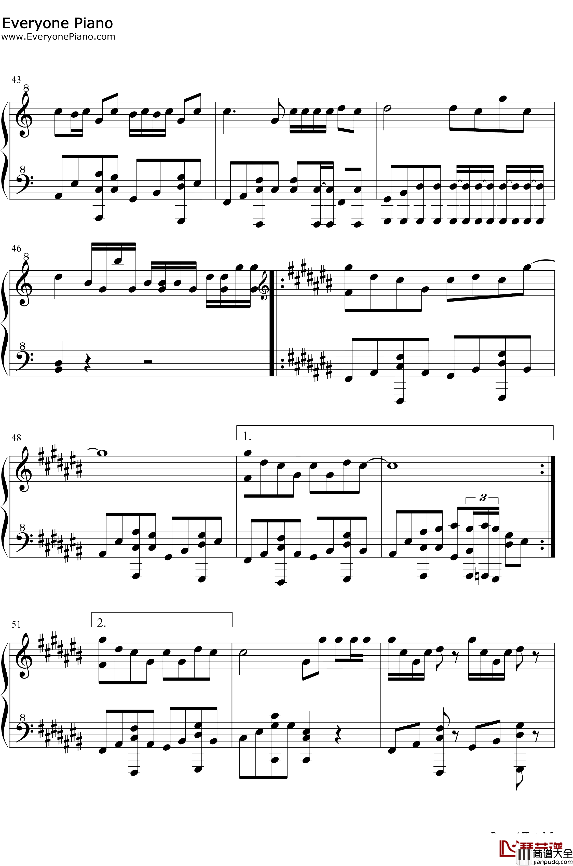 星茶会钢琴谱_灰澈_轻快的钢琴RB曲