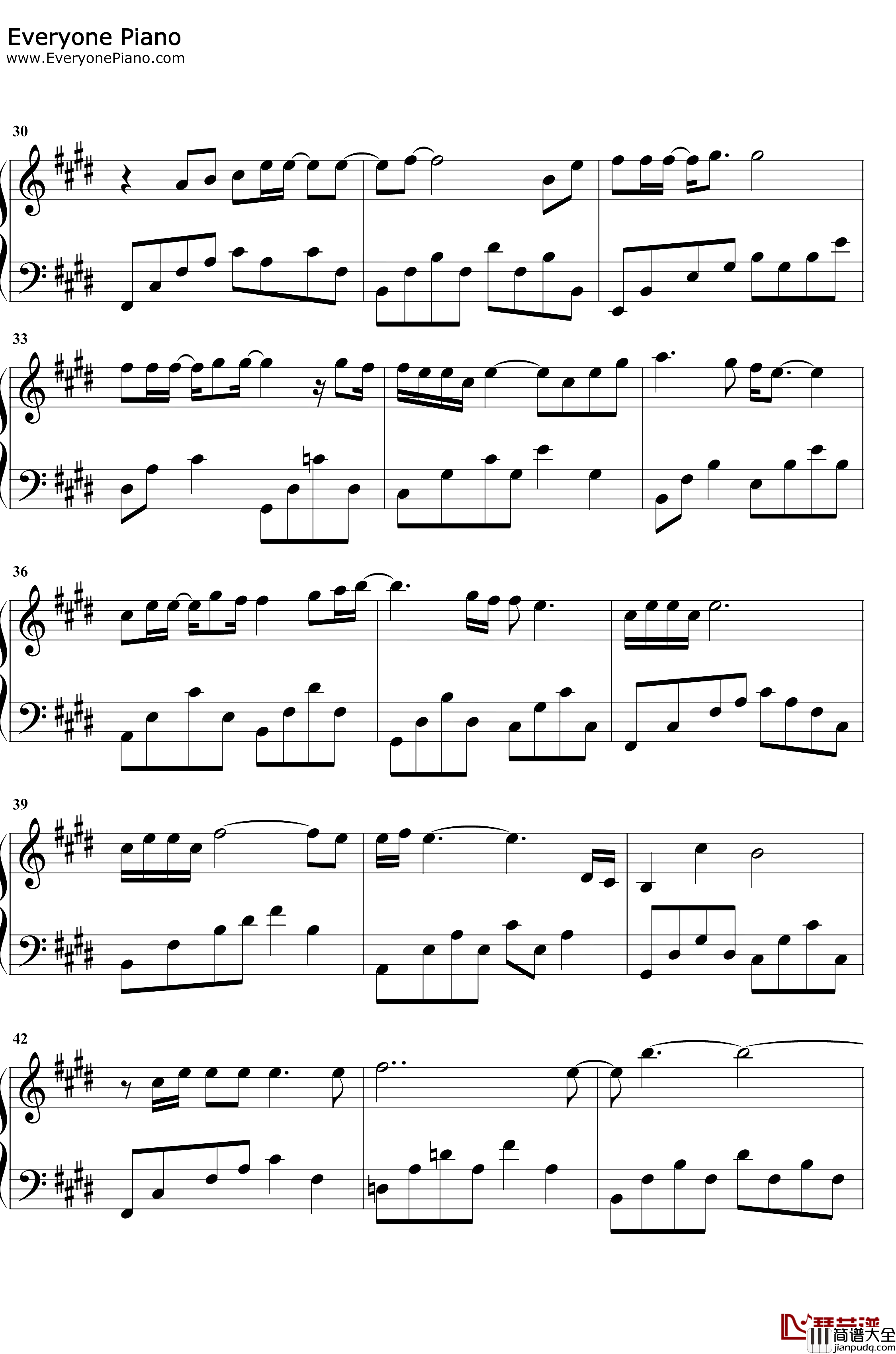 痛得漂亮钢琴谱_庄心妍