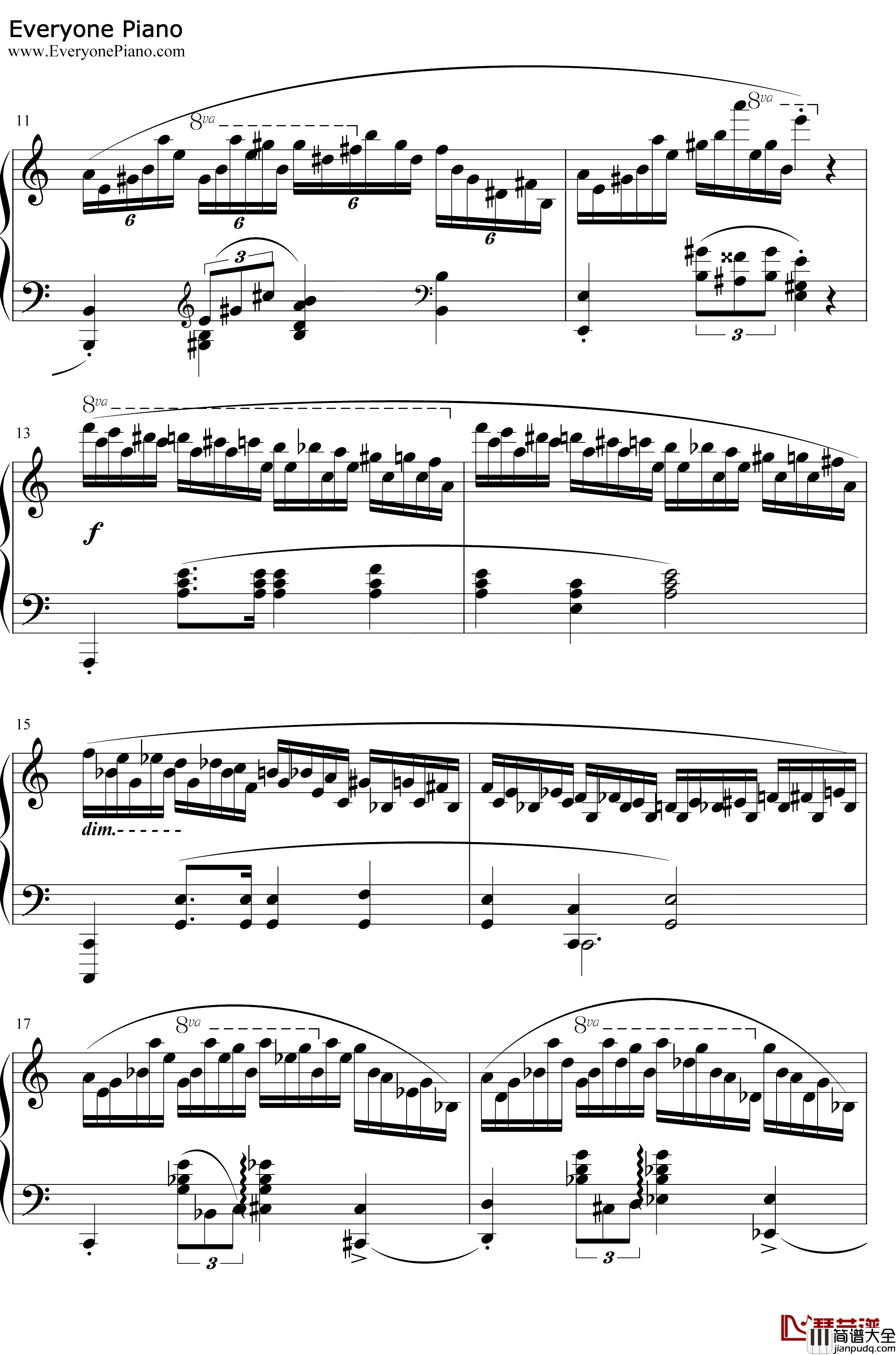 肖邦练习曲第23首钢琴谱_肖邦_肖邦练习曲第23首