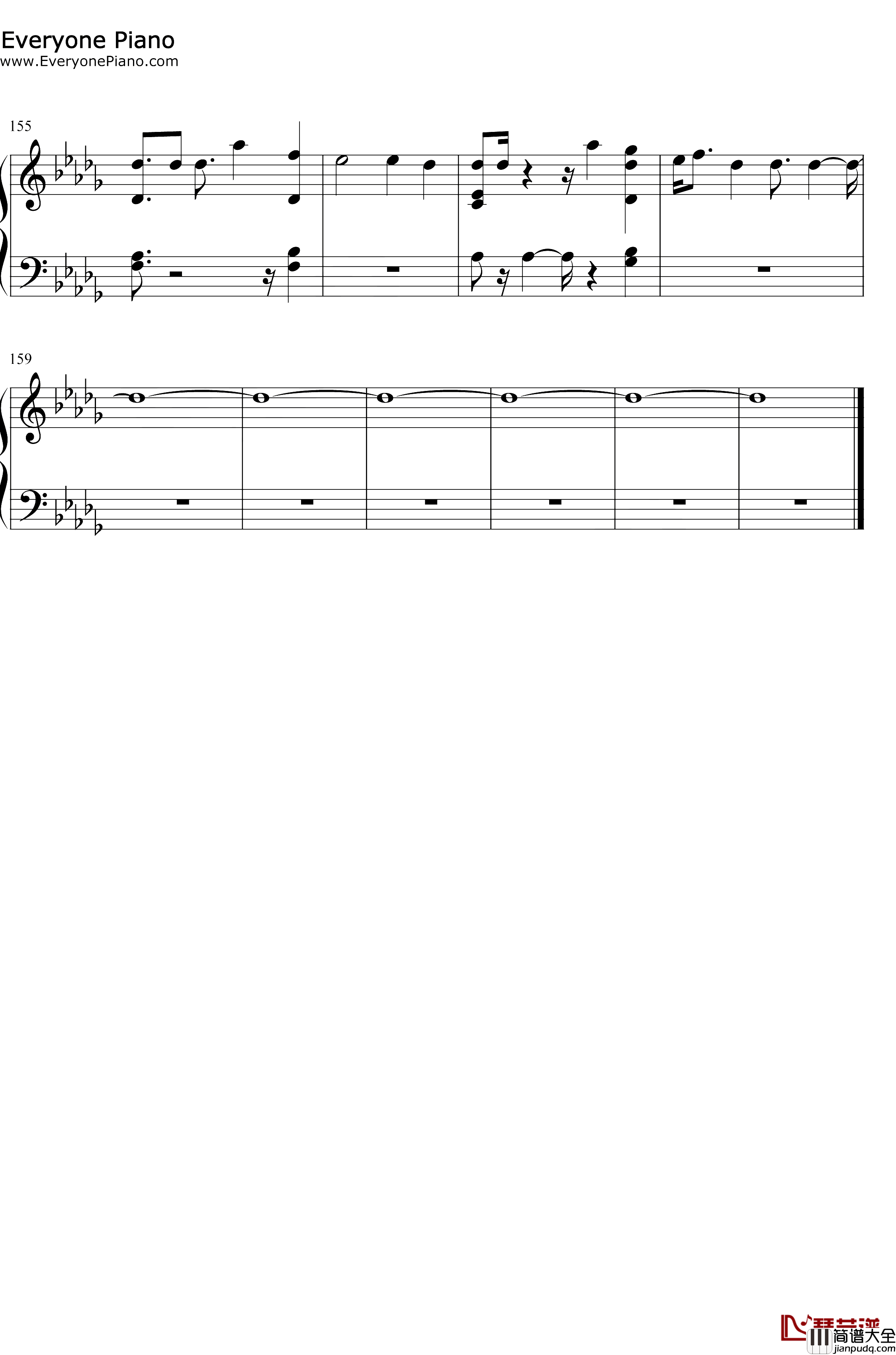 PS_I_Hope_You_Are_Happy钢琴谱_The_Chainsmokers_Blink_182