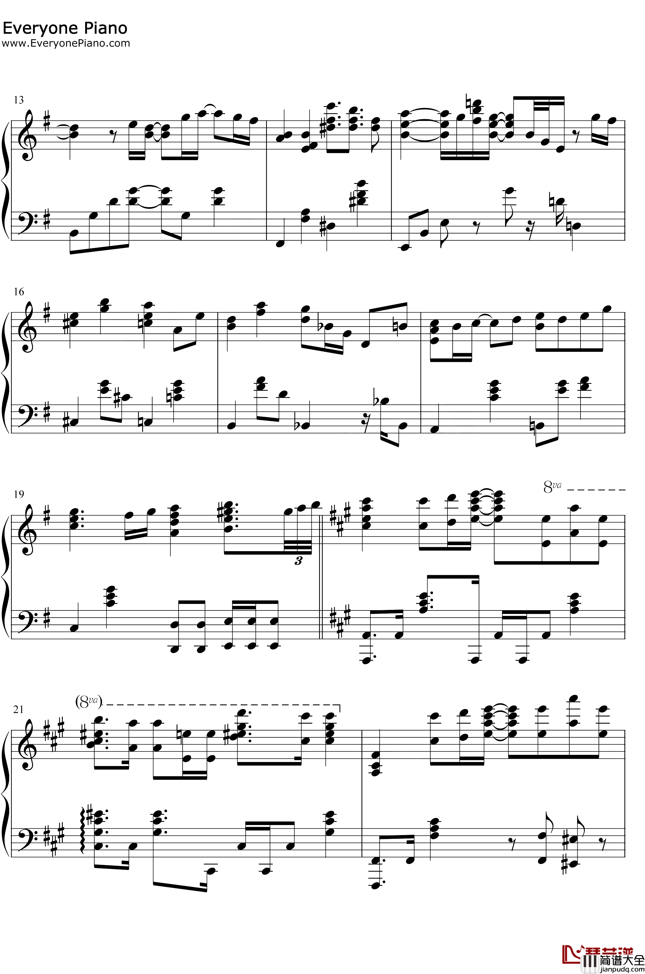 ココロソマリ钢琴谱_水濑祈_索玛丽与森林之神ED