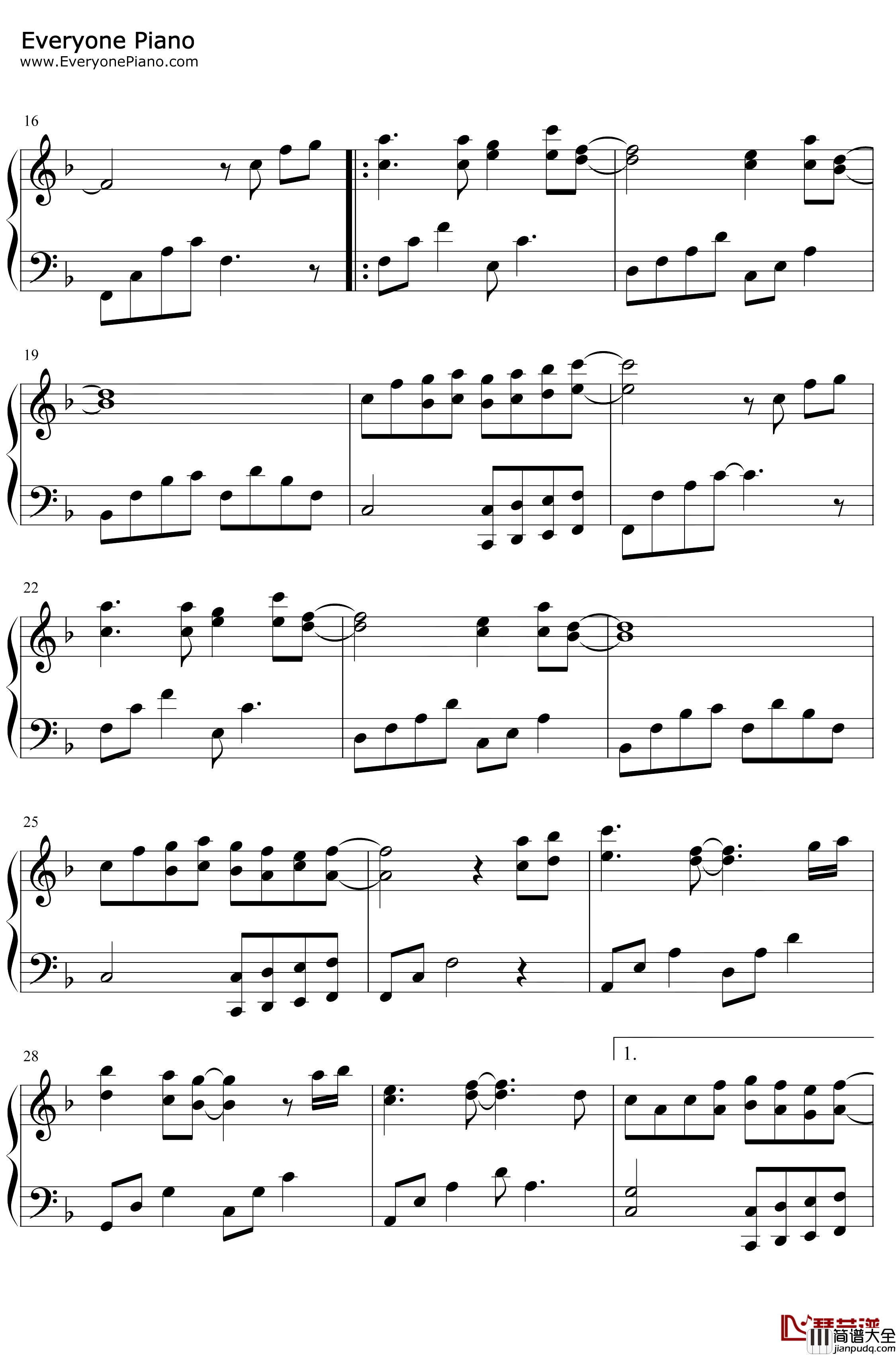 安妮的仙境钢琴谱_班得瑞_完美版