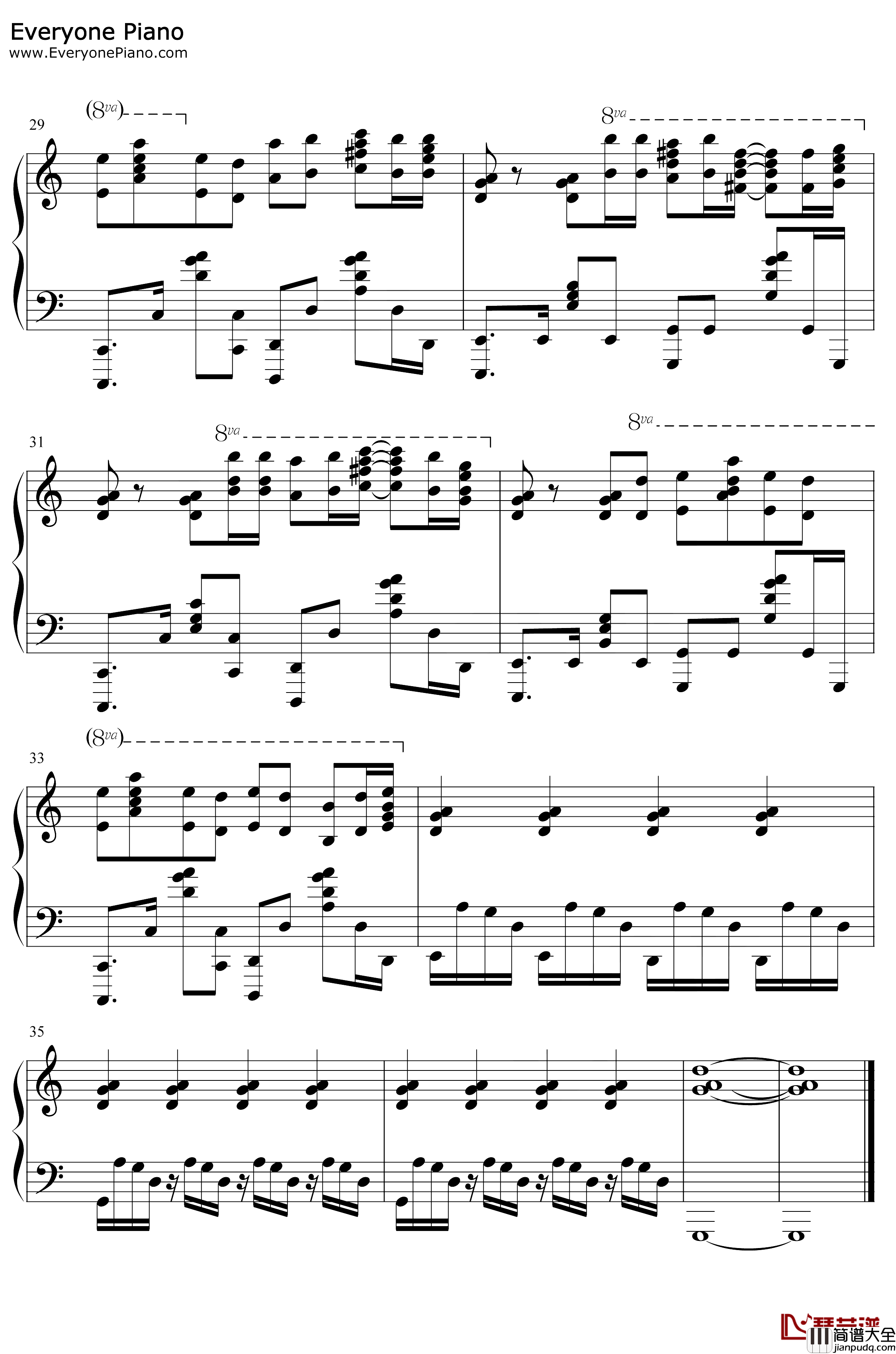 Refrain钢琴谱_Aimer_恋如雨止ED