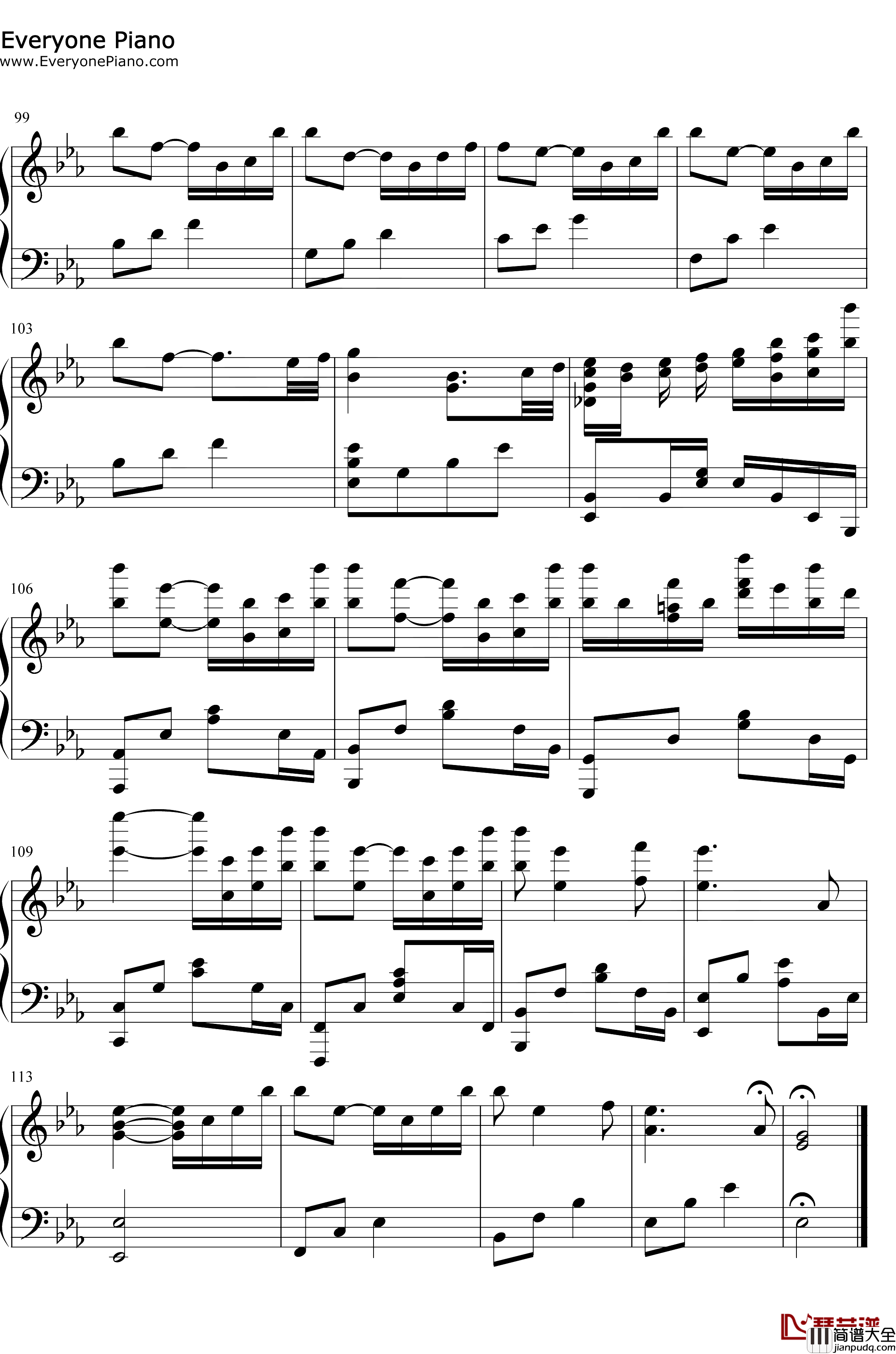 所念皆星河钢琴谱_CMJ