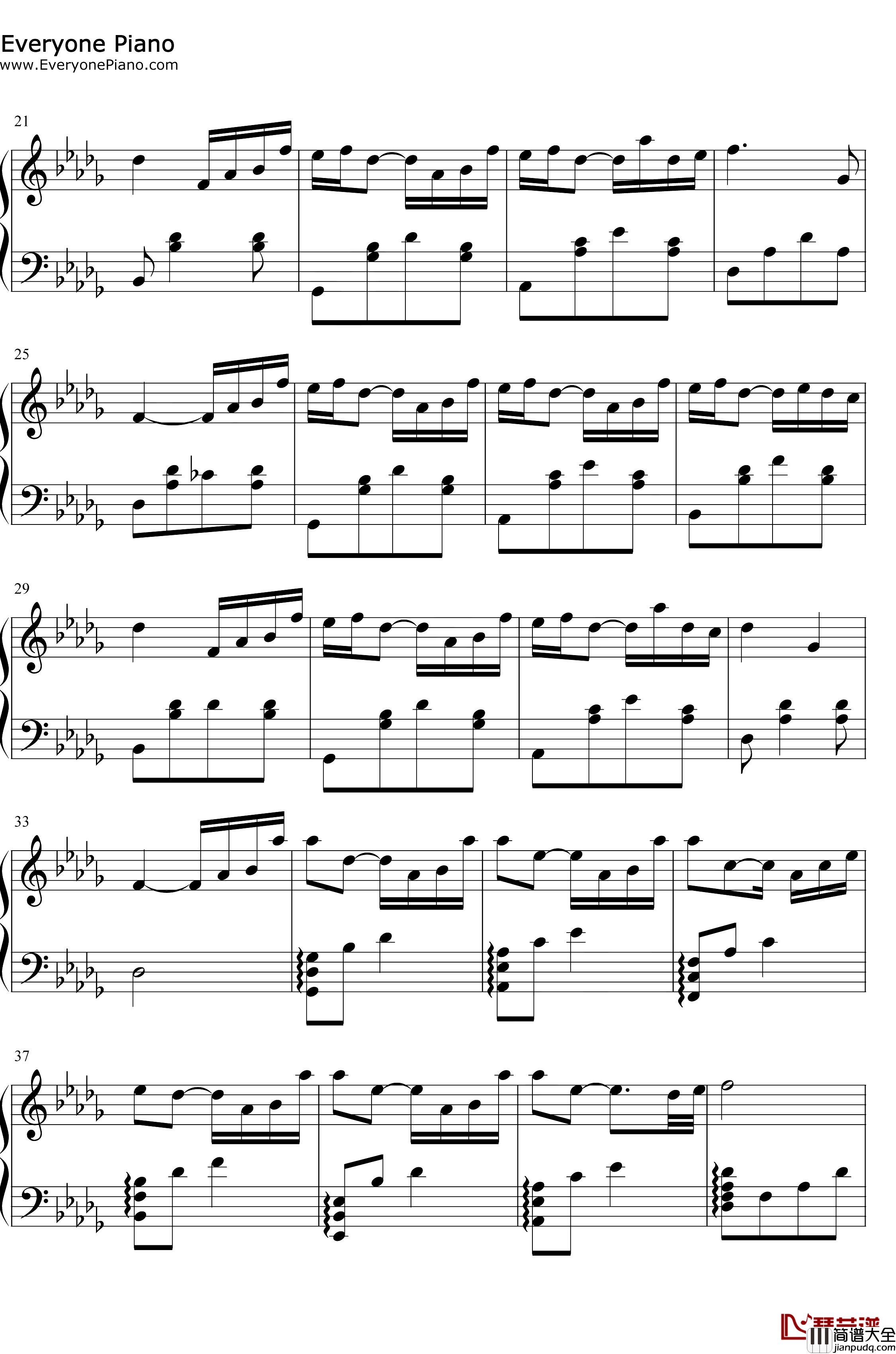 所念皆星河钢琴谱_CMJ