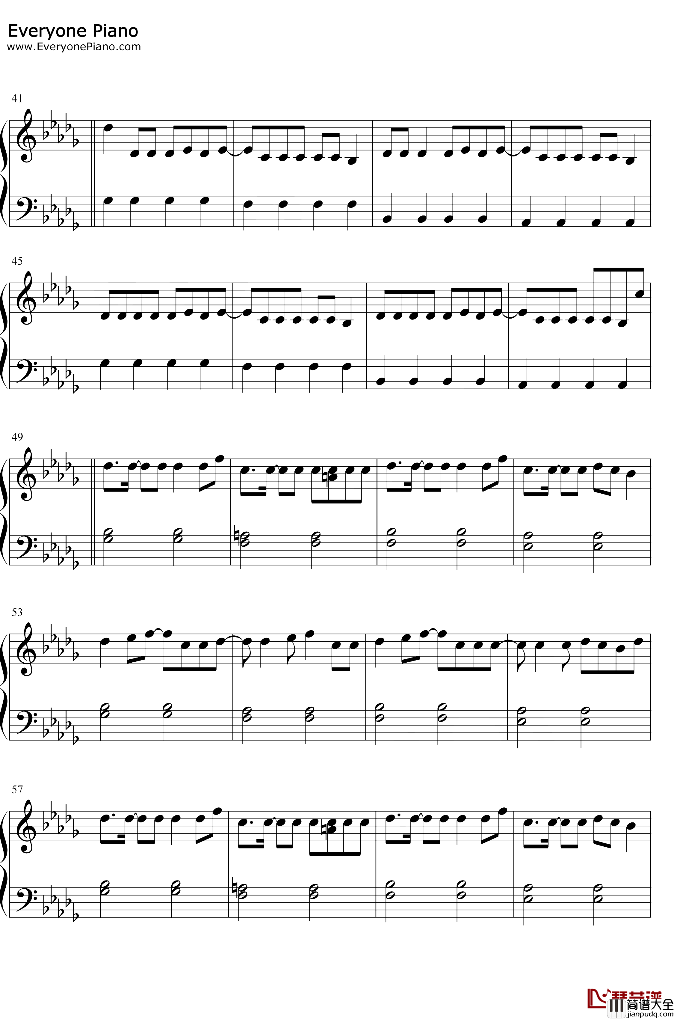 Falling钢琴谱_Trevor_Daniel