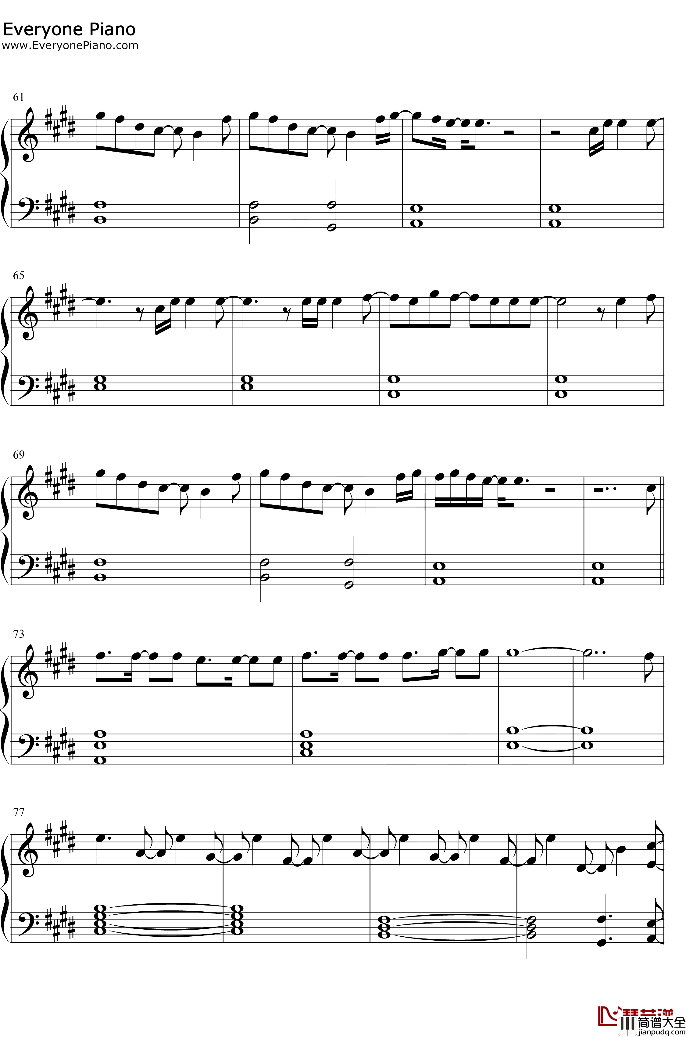 Falling钢琴谱_Harry_Styles