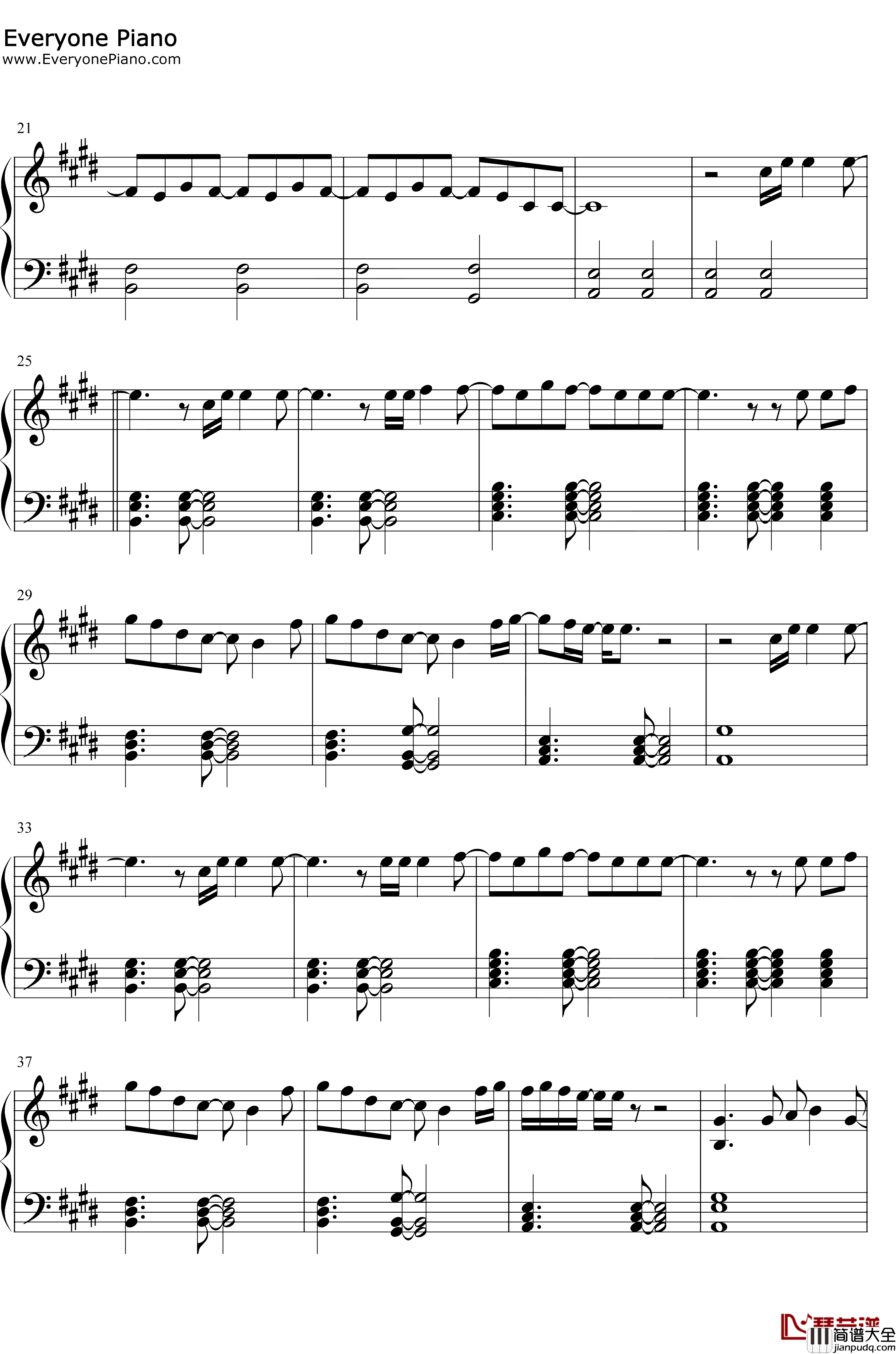 Falling钢琴谱_Harry_Styles