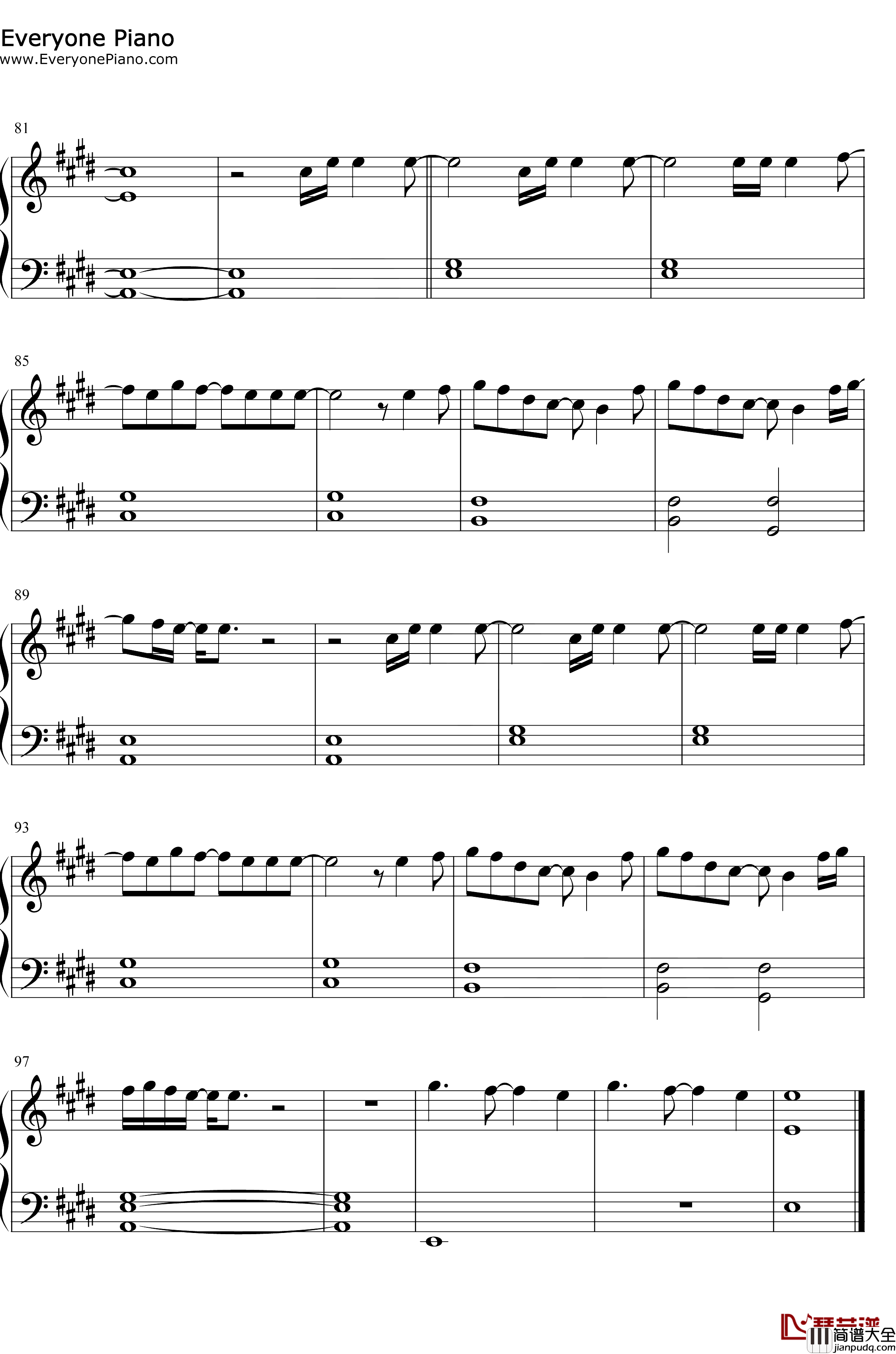 Falling钢琴谱_Harry_Styles