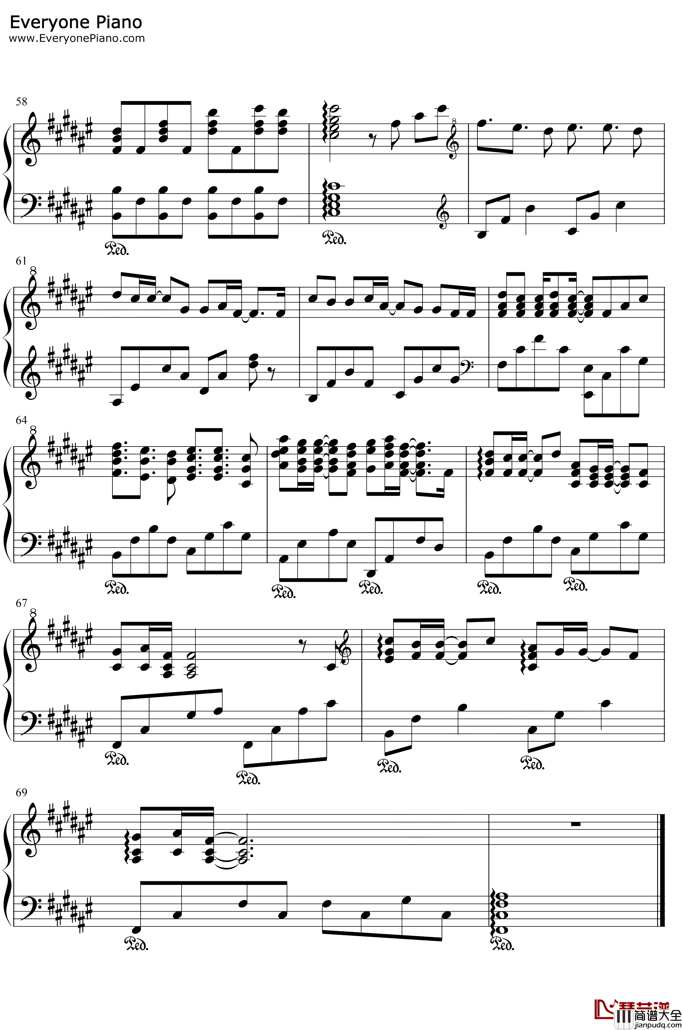 用心把天空锁住钢琴谱_DEW_the_star_5_爱在日落之前主题曲