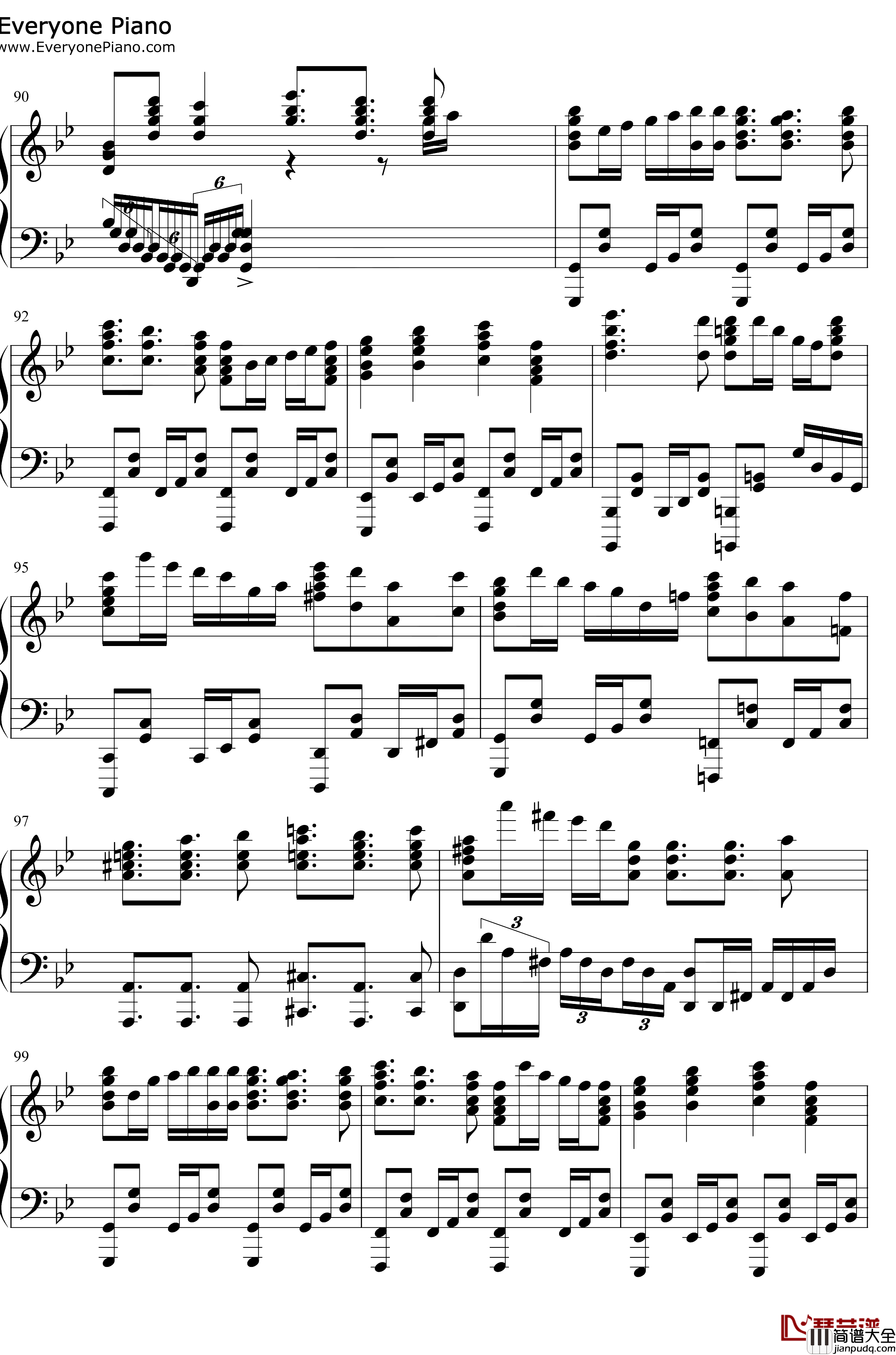 FIRE_BIRD钢琴谱_Roselia_BanGDreamOST