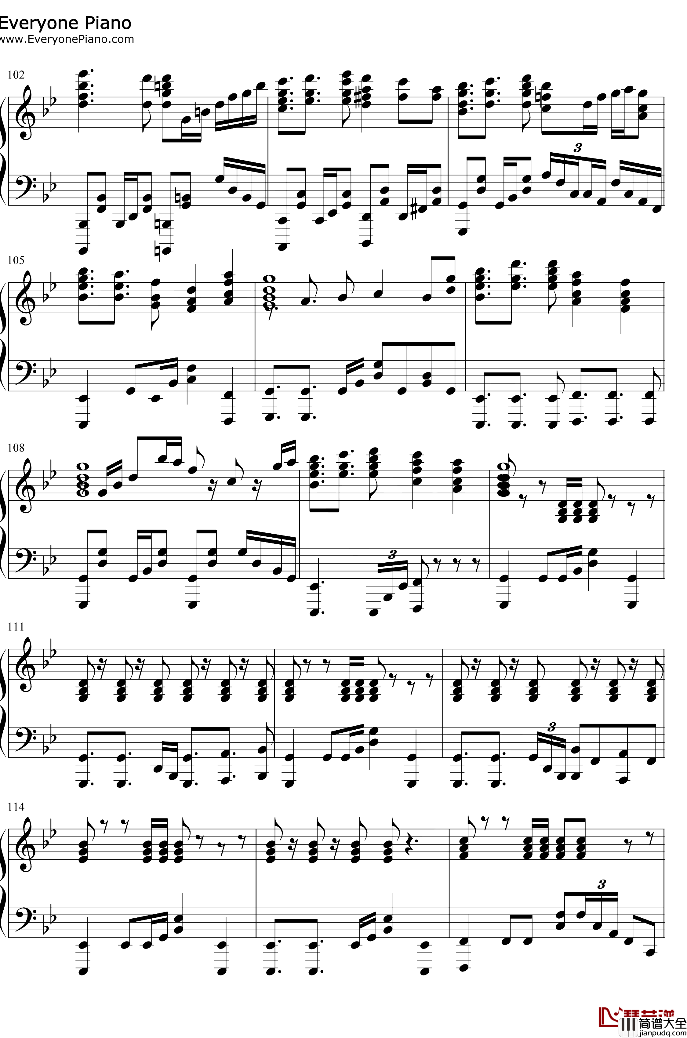 FIRE_BIRD钢琴谱_Roselia_BanGDreamOST