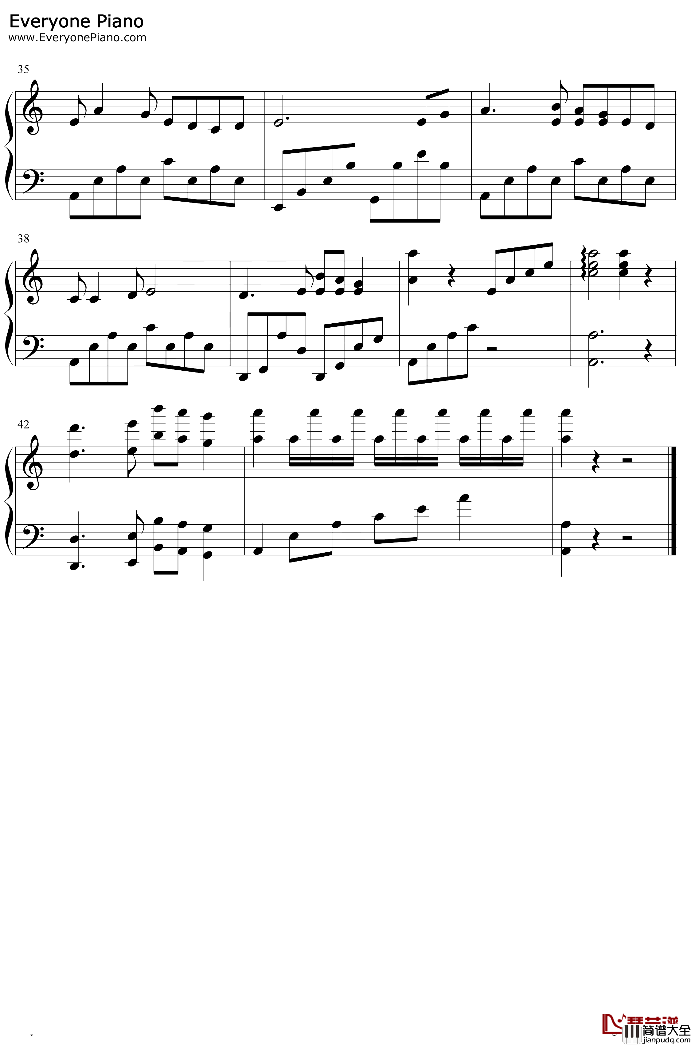 我的中国心钢琴谱_张明敏_完整版