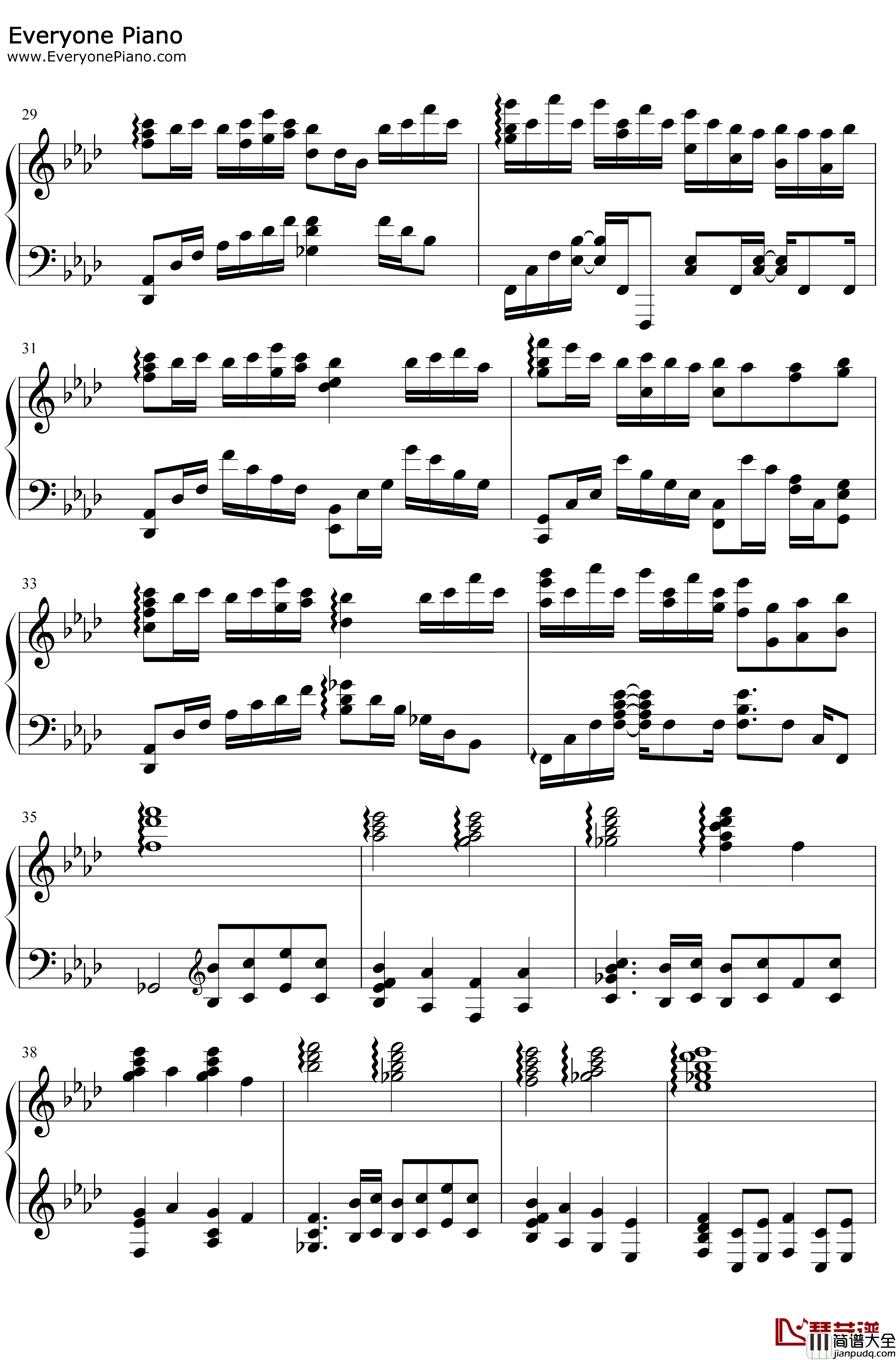 Letter钢琴谱_iris