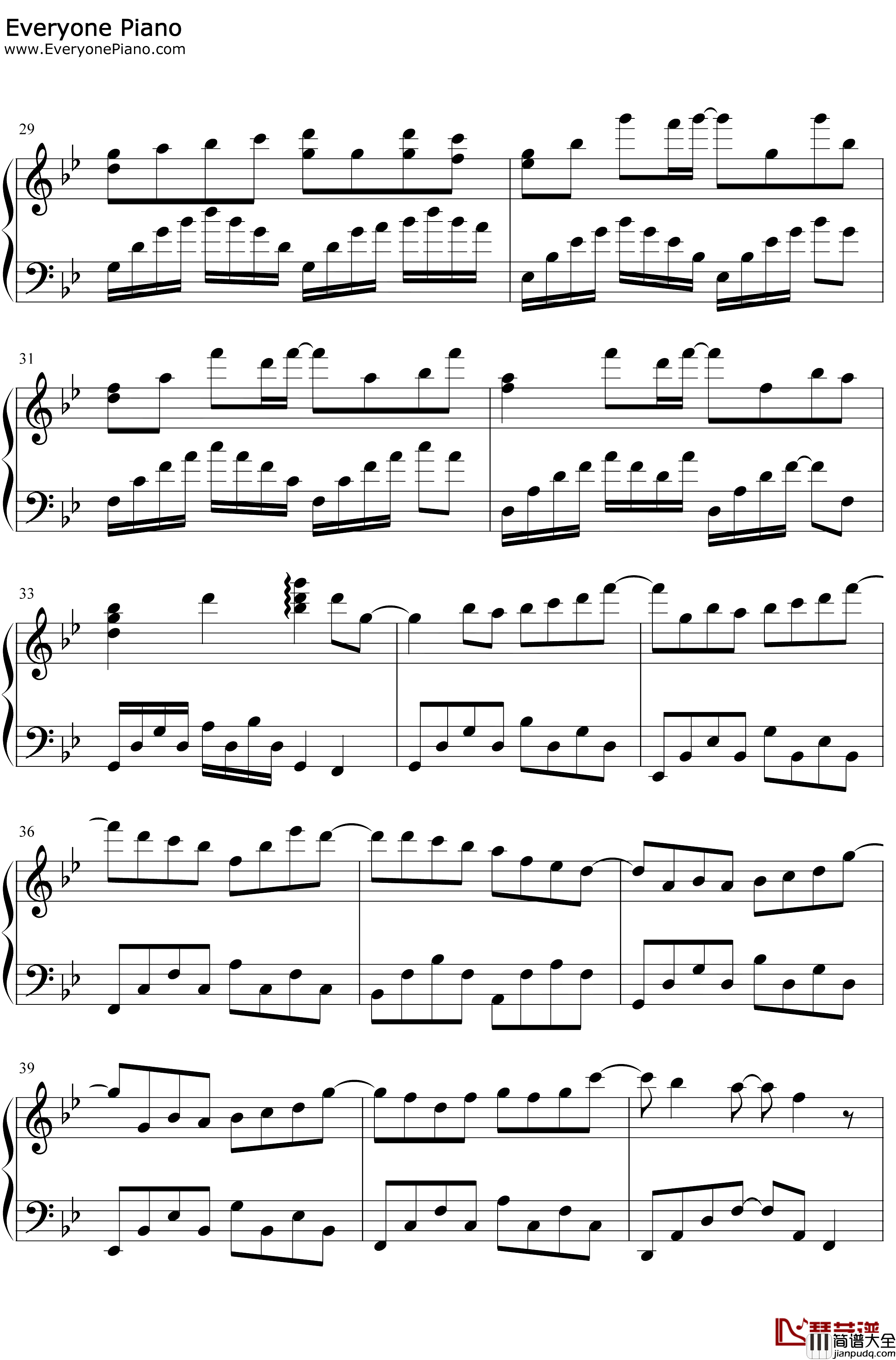 几经淬透钢琴谱_M小冯哒