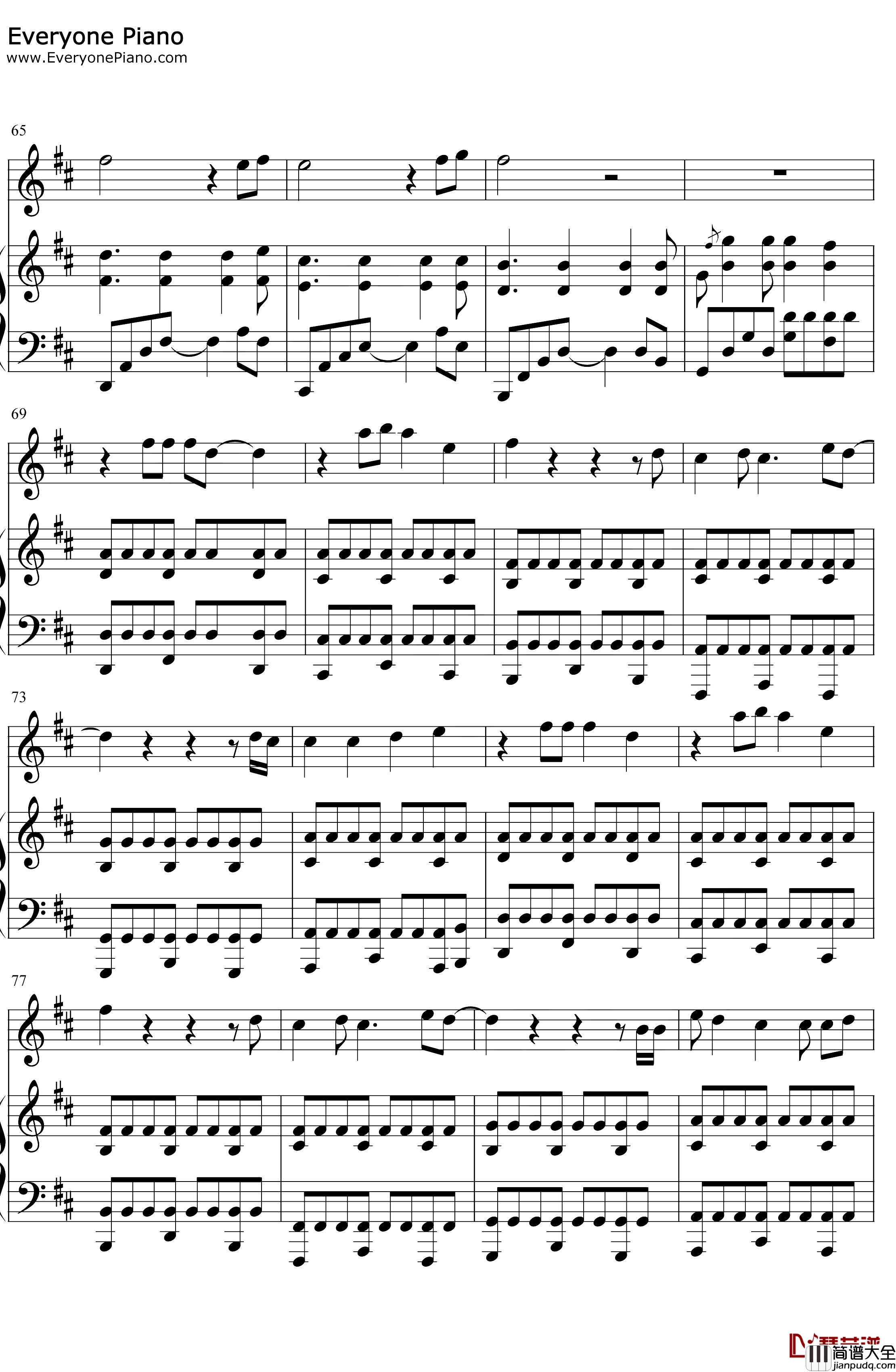 理想三旬钢琴谱_陈鸿宇_完整版