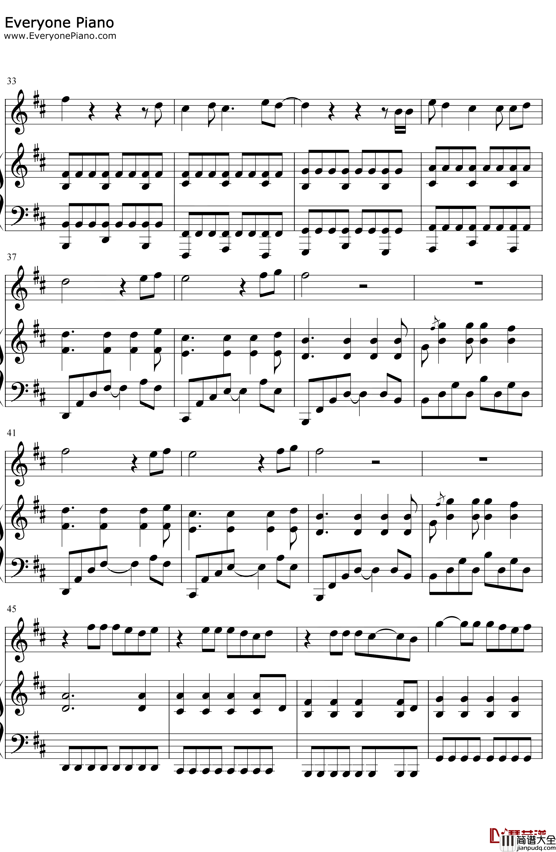 理想三旬钢琴谱_陈鸿宇_完整版