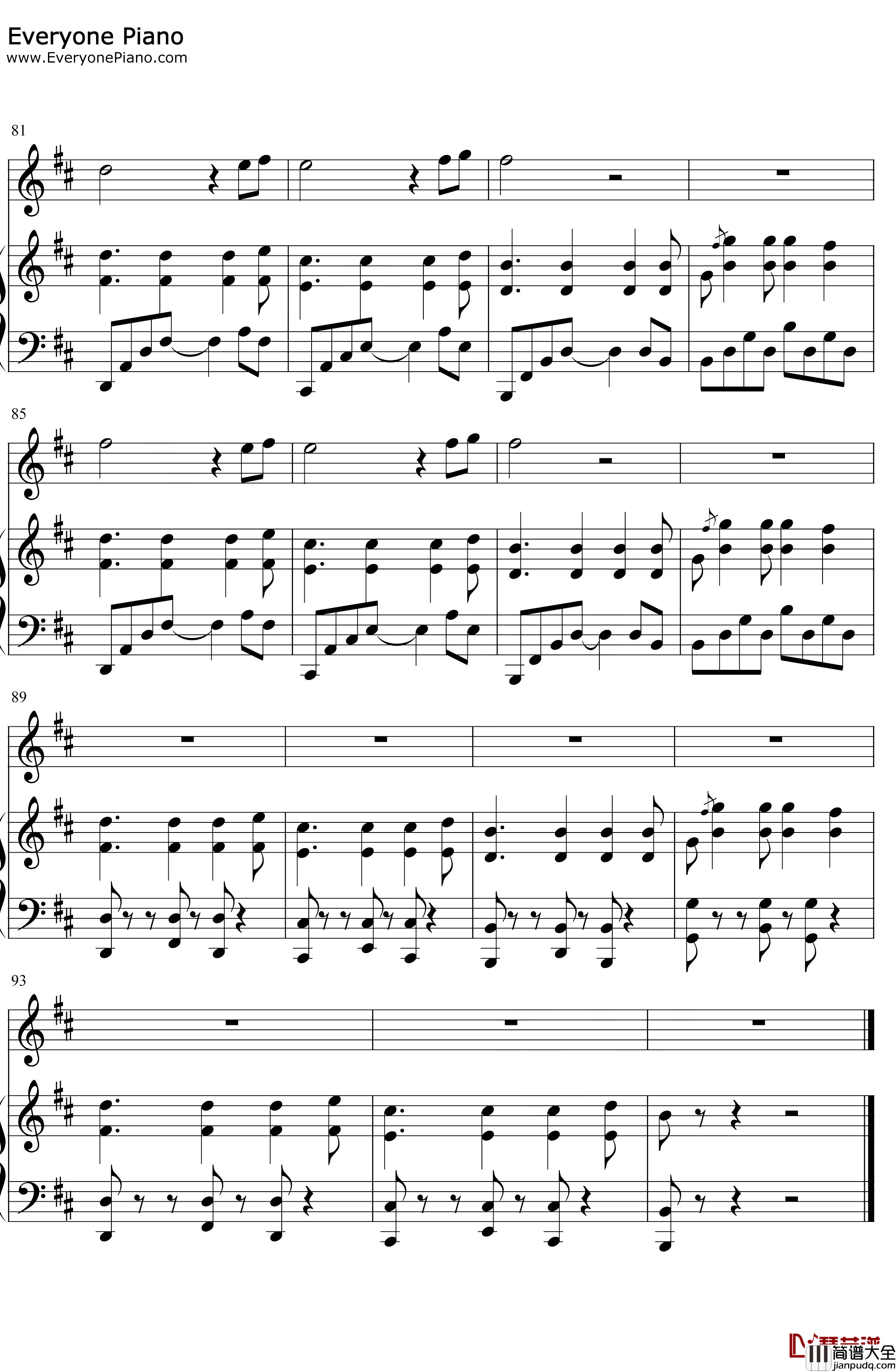 理想三旬钢琴谱_陈鸿宇_完整版