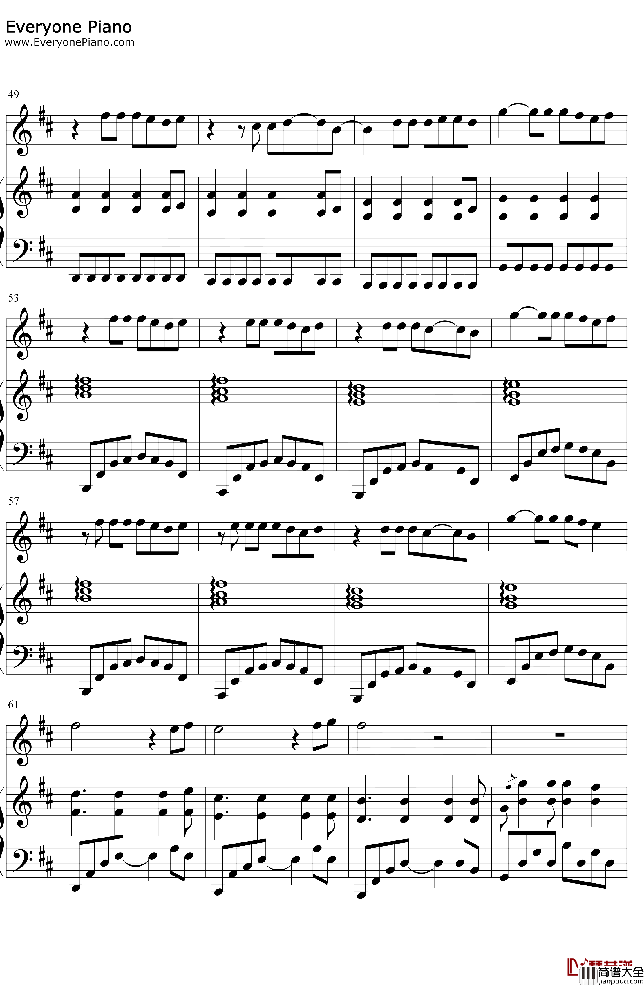 理想三旬钢琴谱_陈鸿宇_完整版