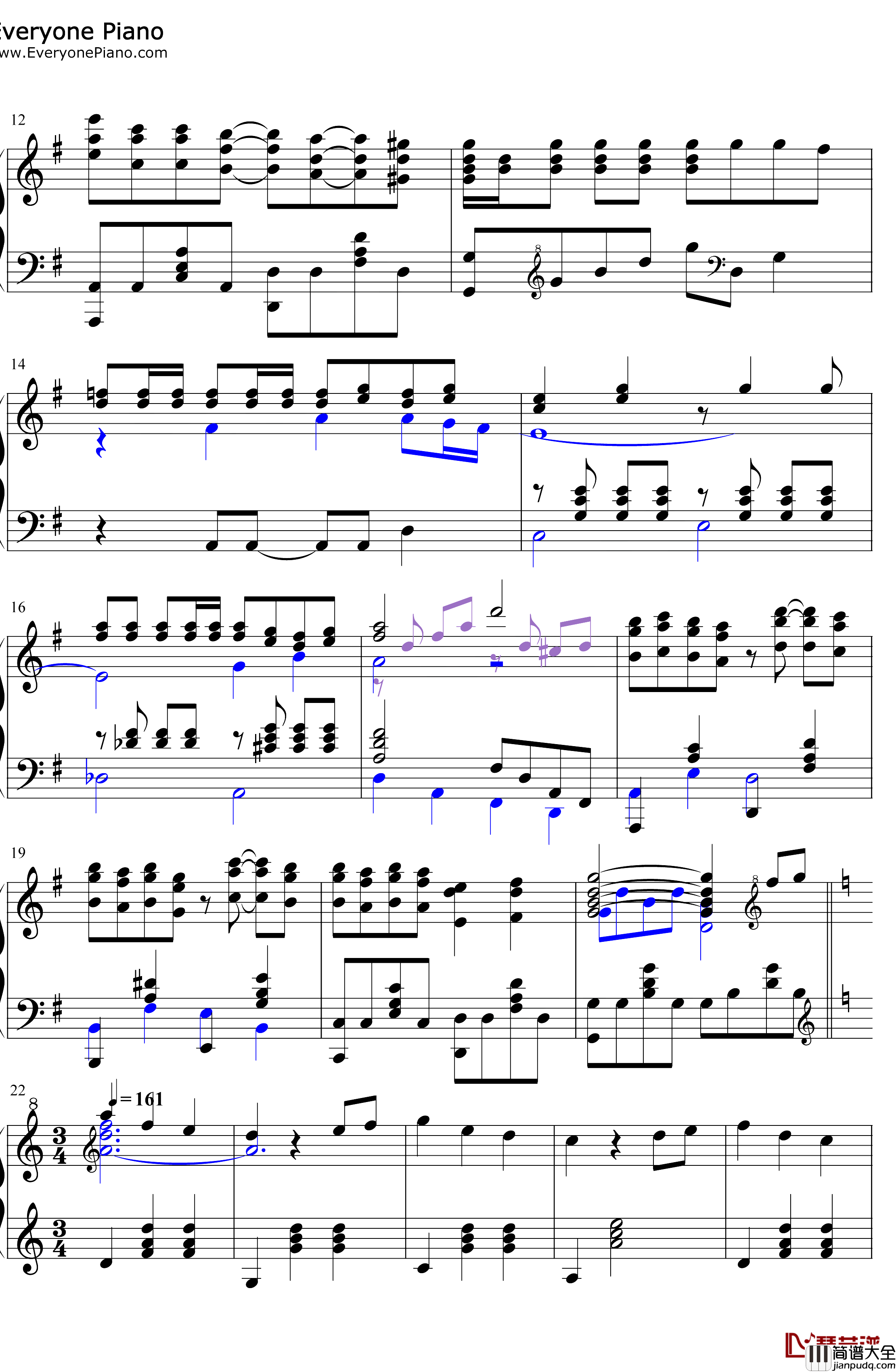 ファールプレーにくらり钢琴谱_分岛花音_出包王女ED