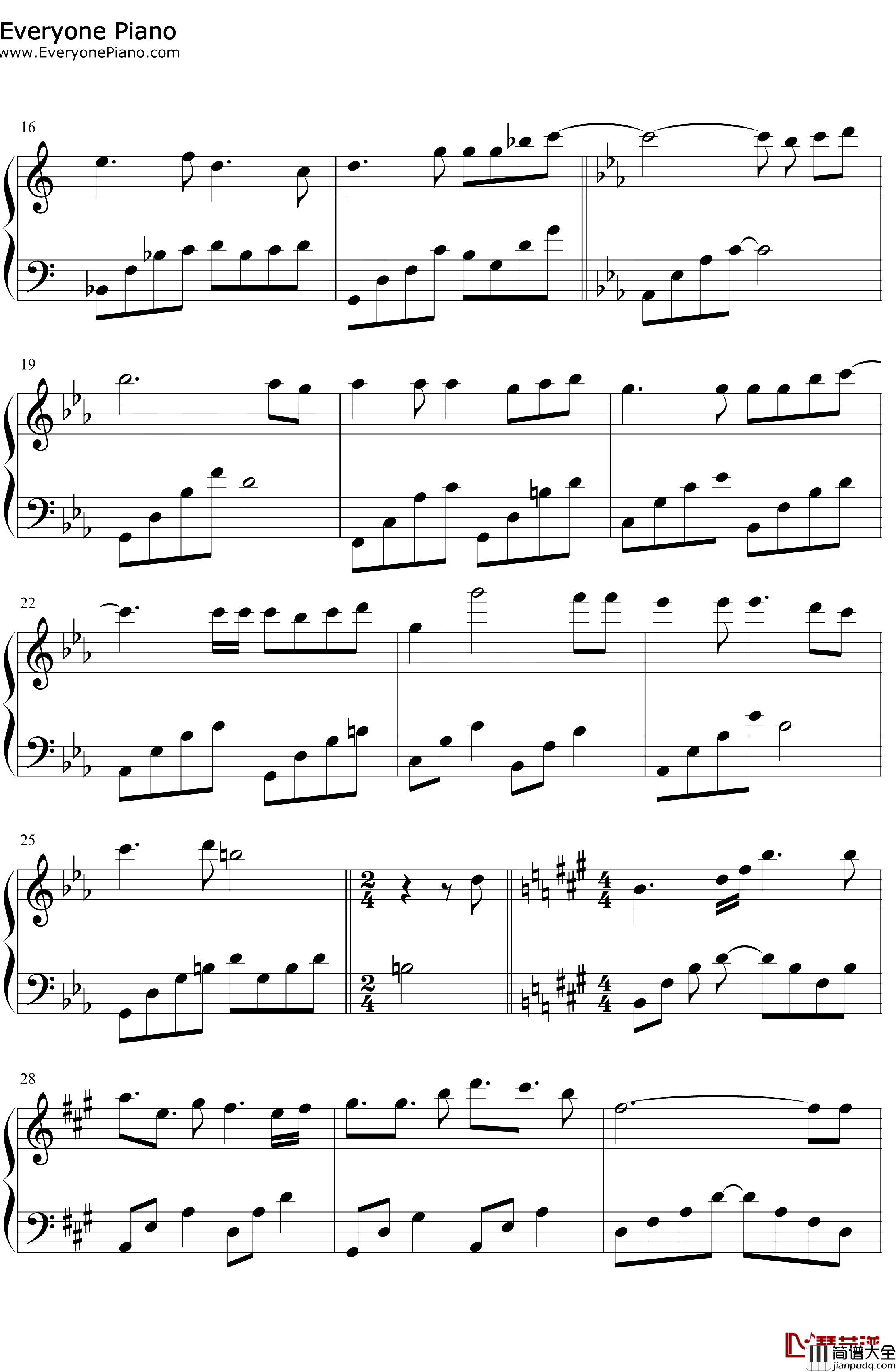 希望へ向う譚詩曲钢琴谱_LinkedHorizon_勇气默示录BGM