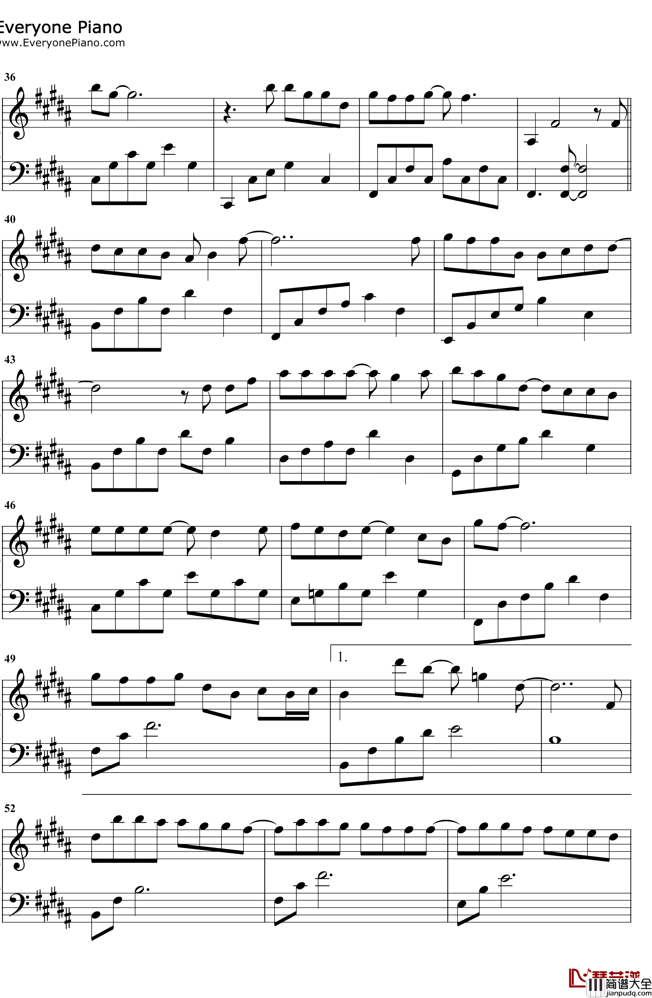 这种感觉就是爱钢琴谱_曾之乔_又见一帘幽梦片尾曲