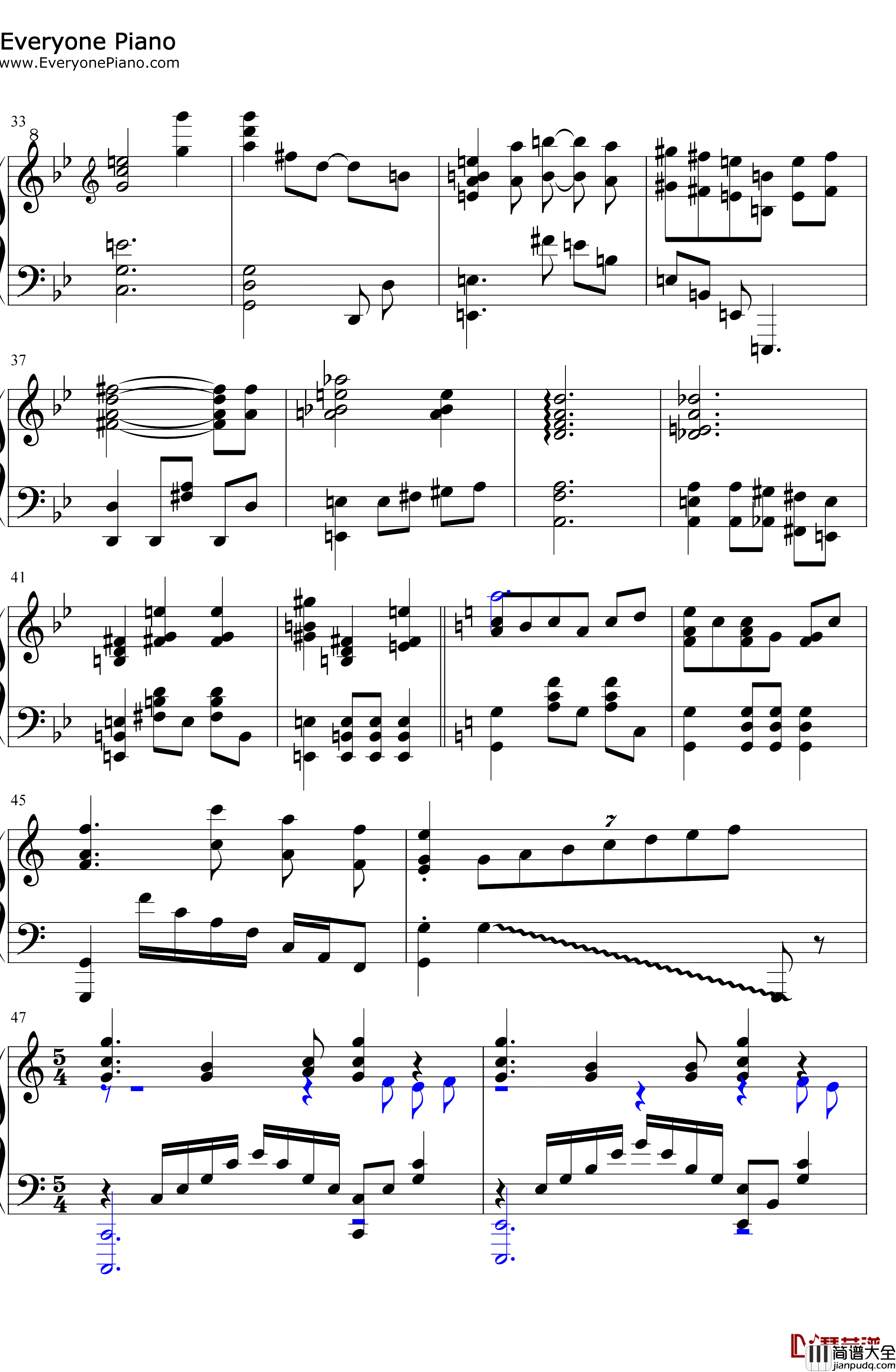 真っ白钢琴谱_诸星堇_爱书的下克上为了成为图书管理员不择手段OP