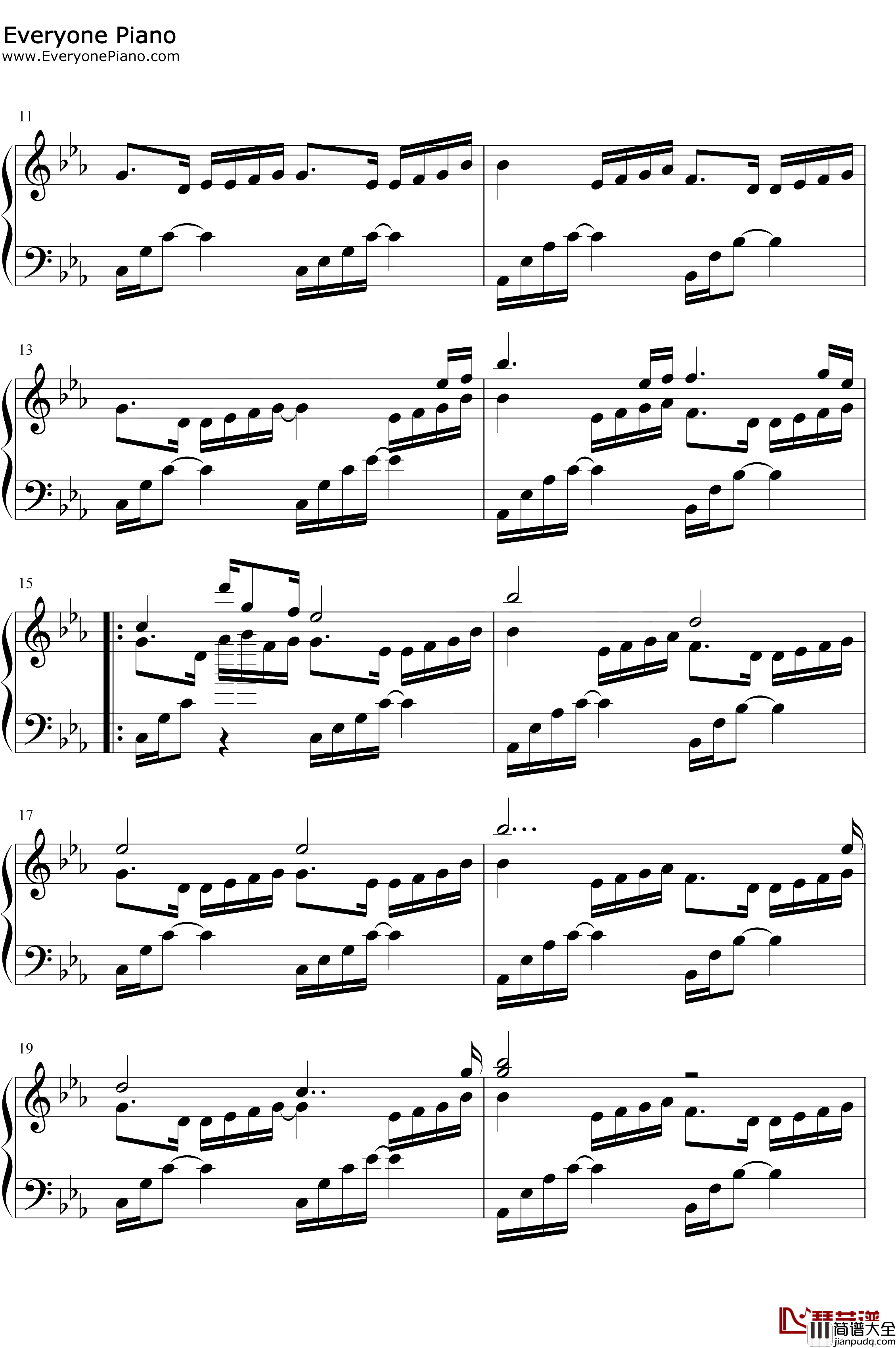 失去才懂钢琴谱_欧阳朵_完整版_2018抖音最火热门纯音乐