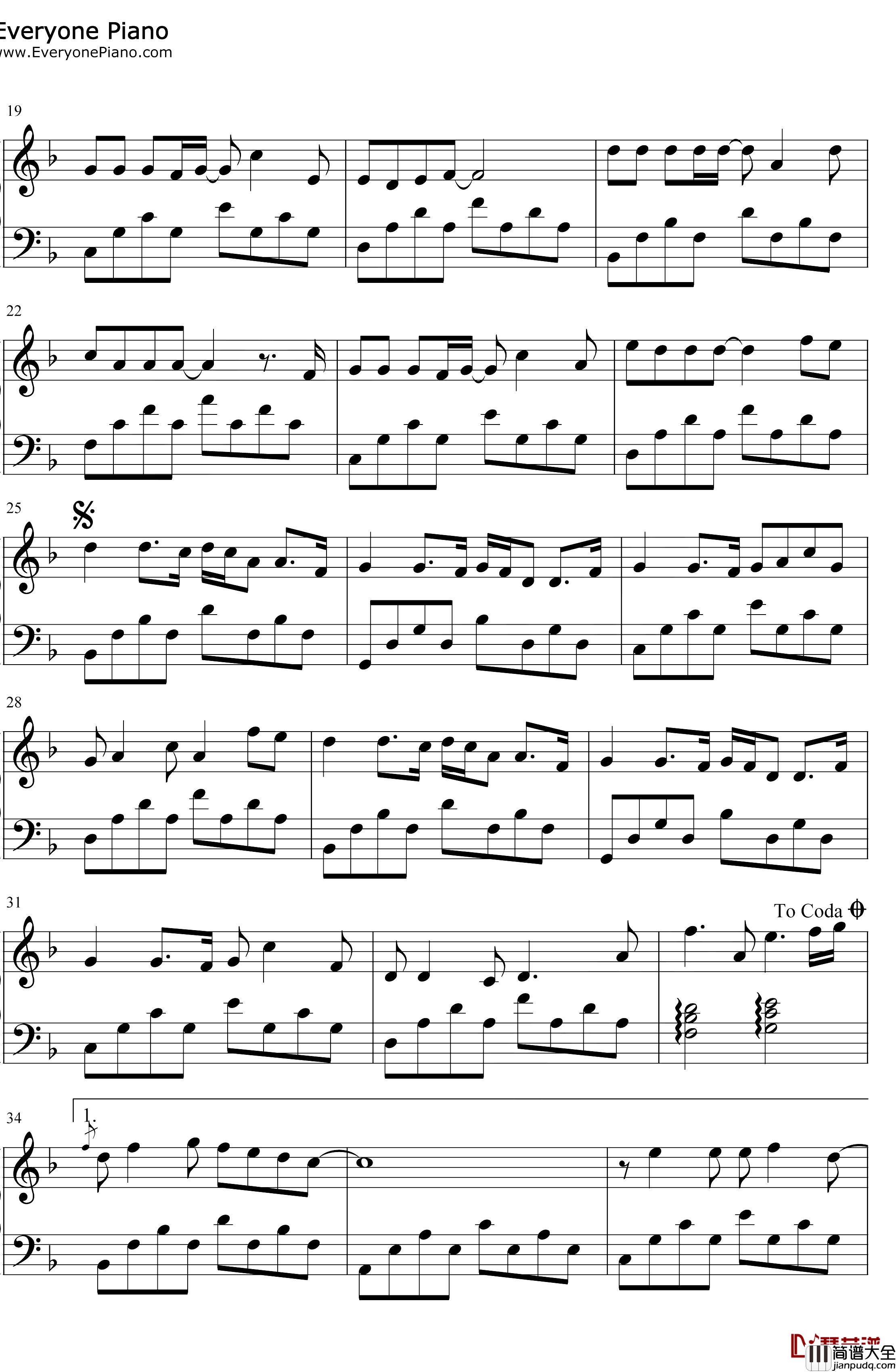 麻雀钢琴谱_李荣浩_小人物也有未来_李荣浩