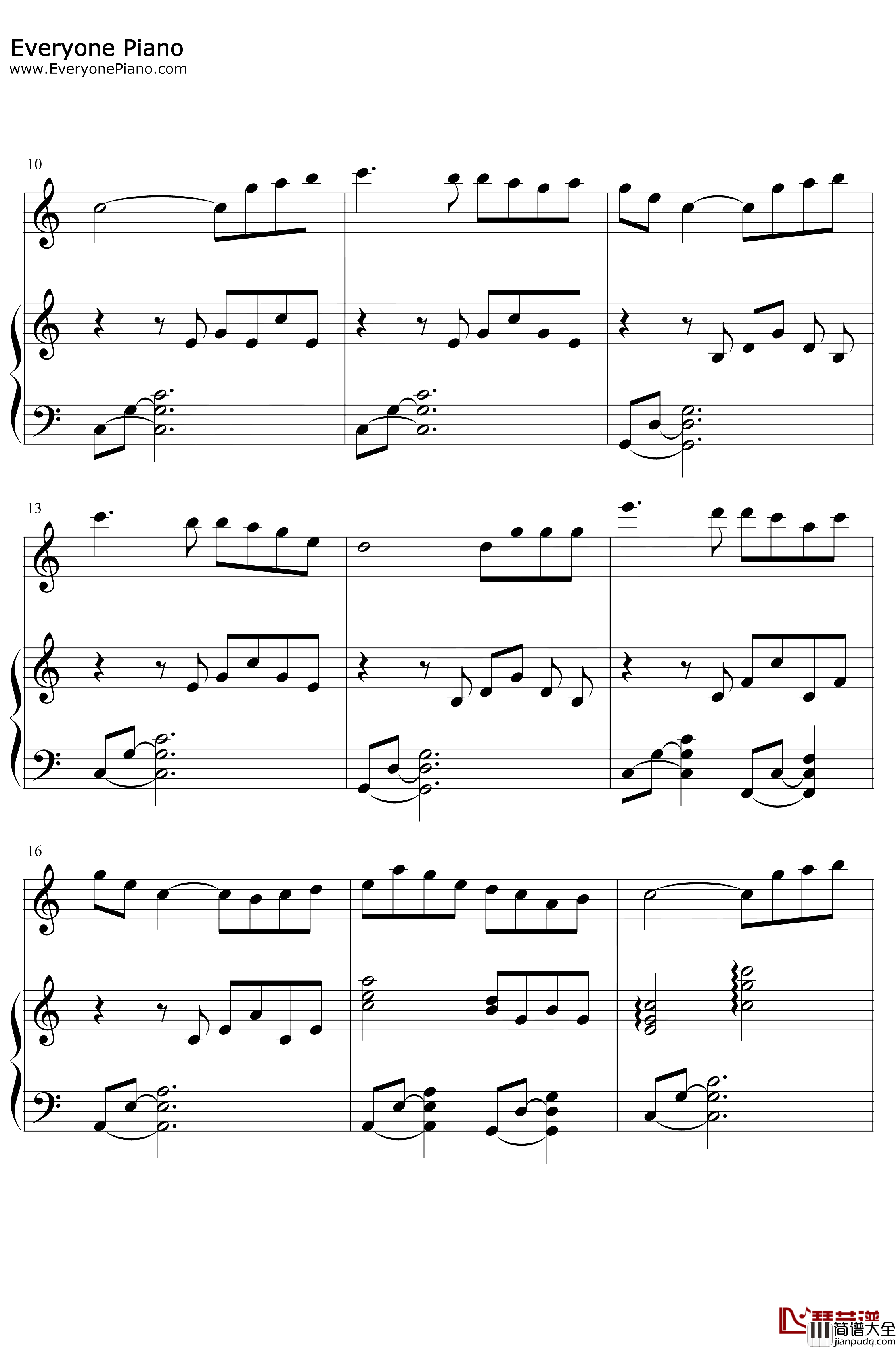 伦敦德里小调钢琴谱_未知_弹唱版