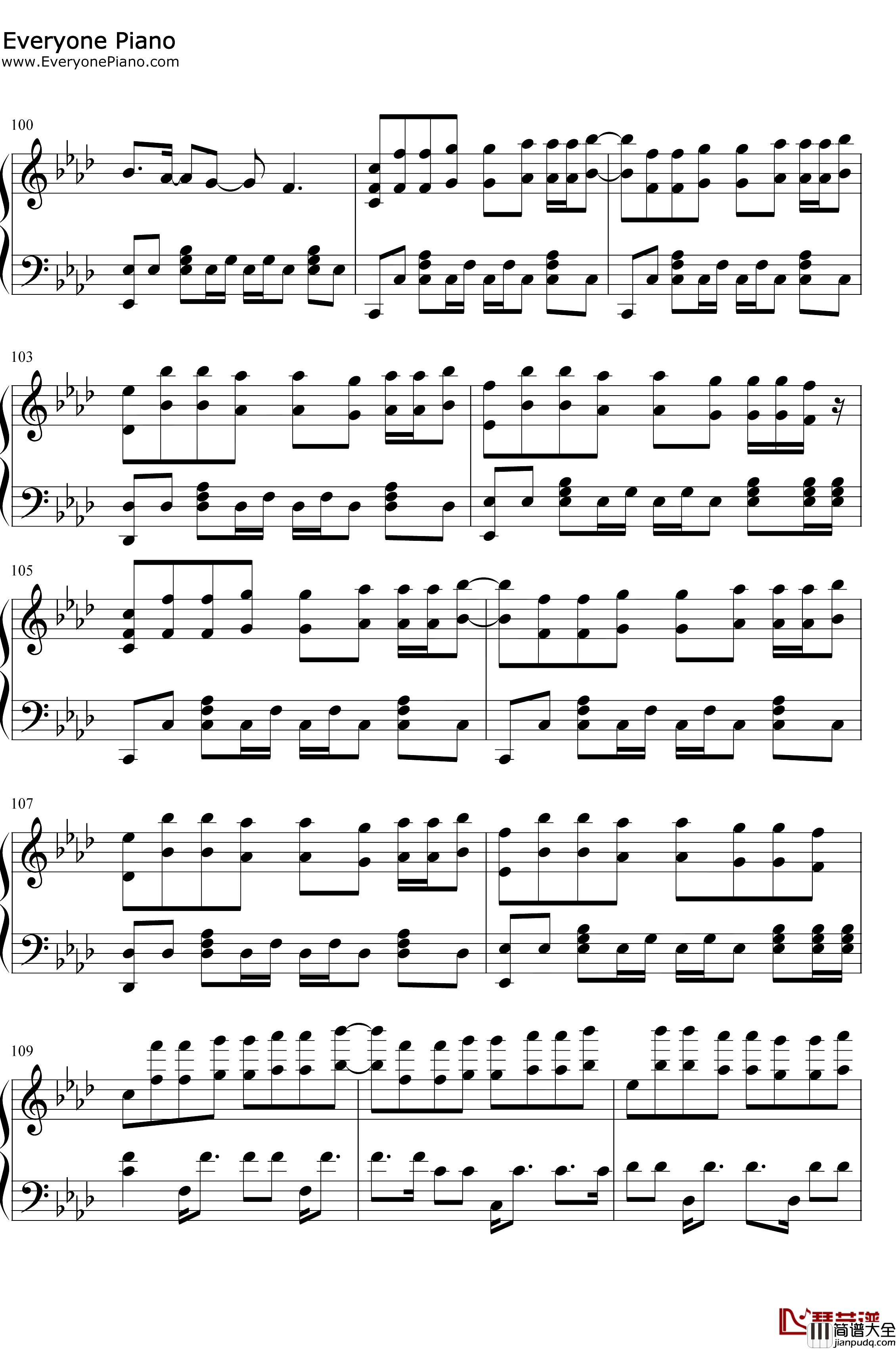 Time_Back钢琴谱_BadStyle_节奏感强的纯音乐_抖音超火BGM