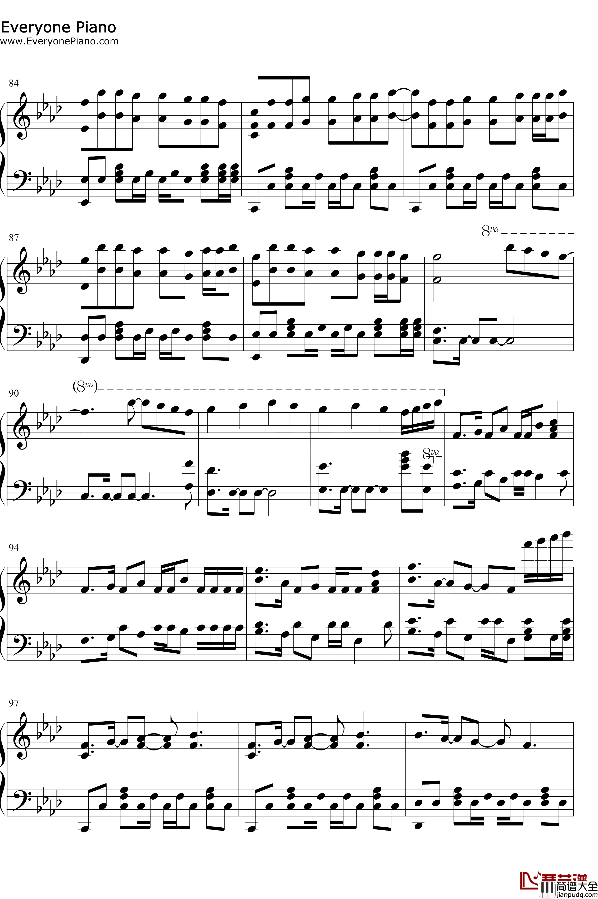 Time_Back钢琴谱_BadStyle_节奏感强的纯音乐_抖音超火BGM