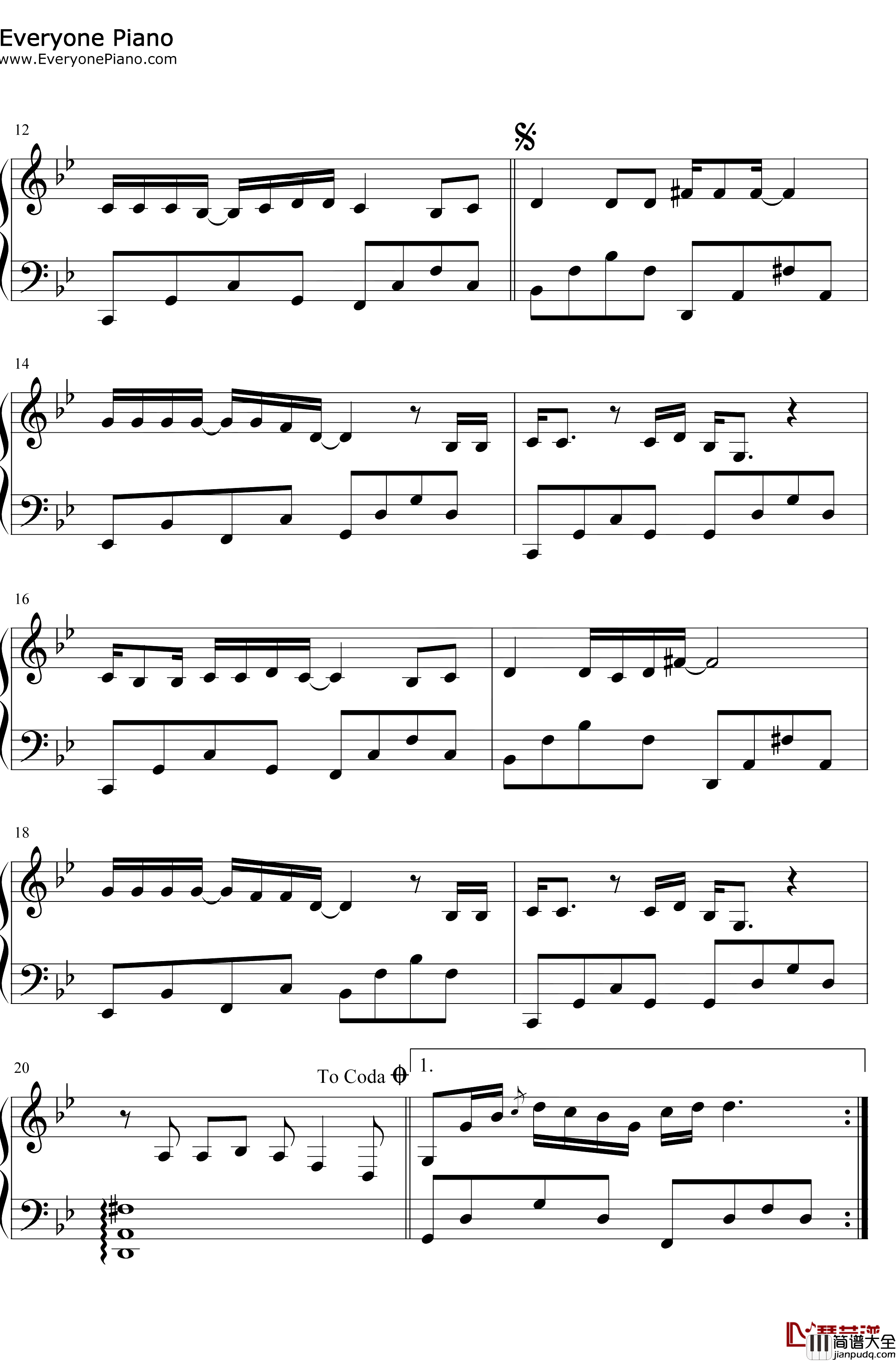 让一切随风钢琴谱_钟镇涛