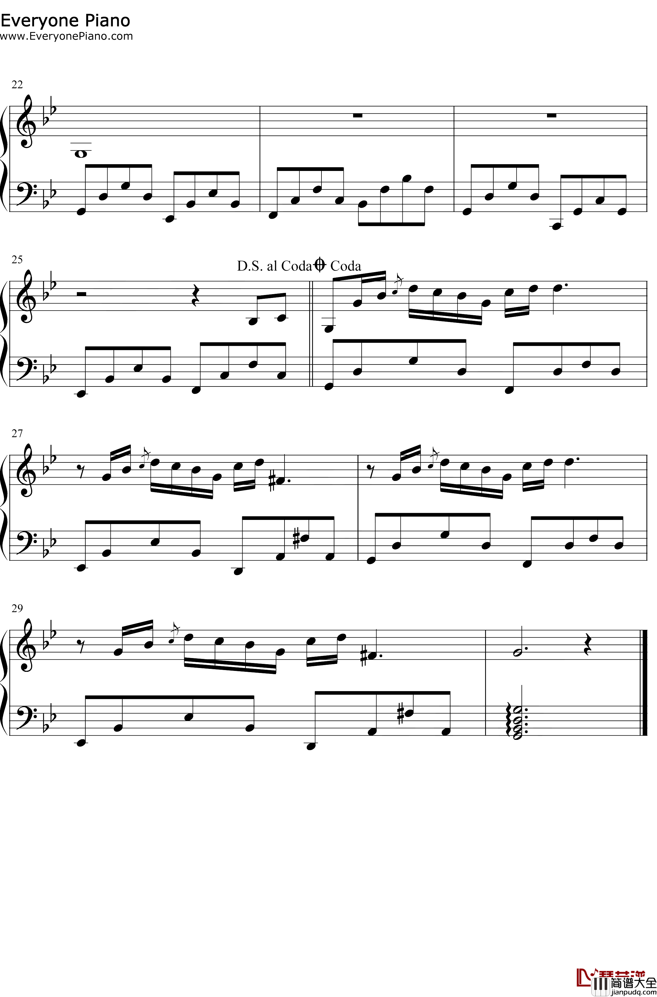 让一切随风钢琴谱_钟镇涛