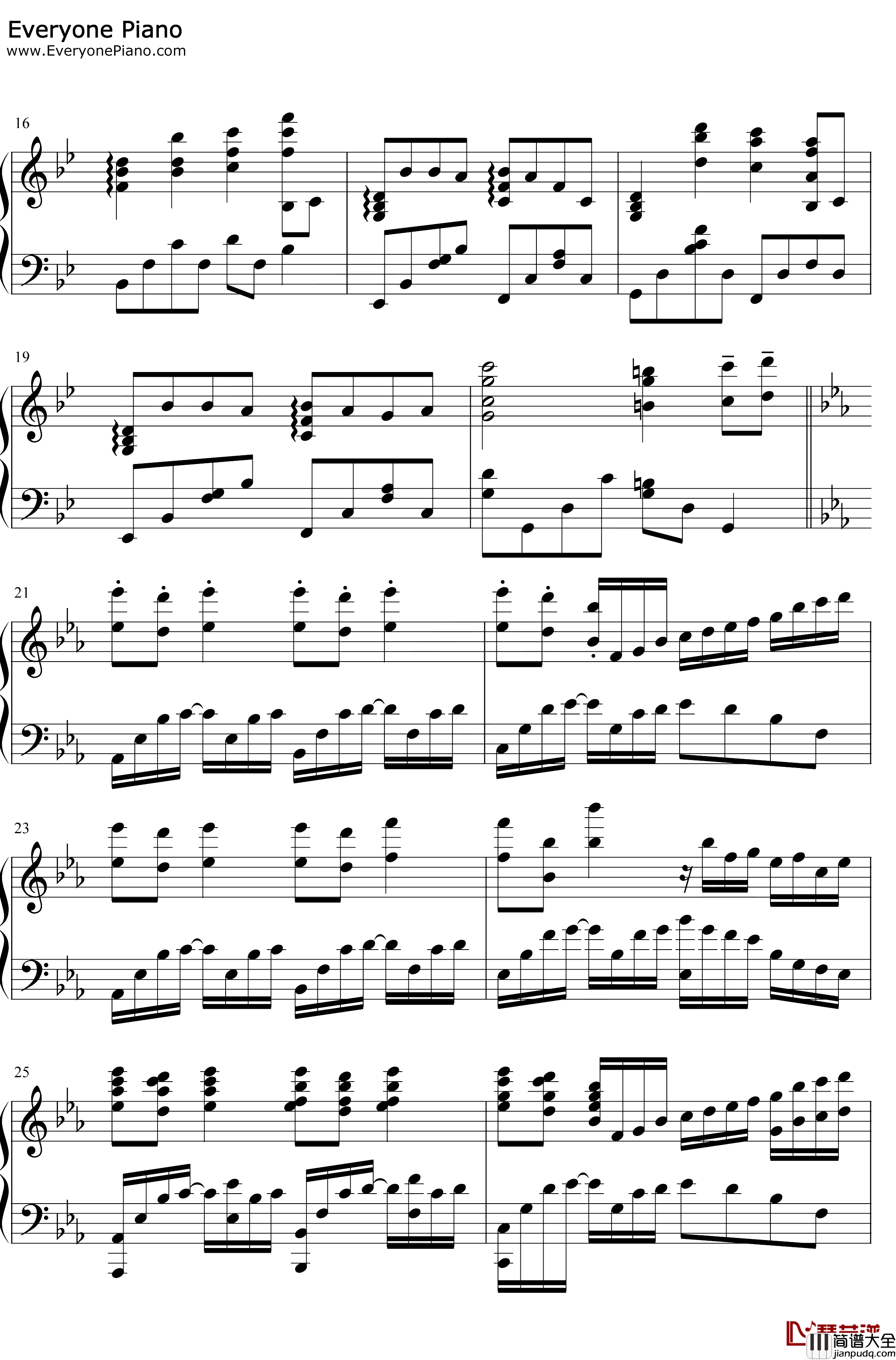 千秋钢琴谱_周志华_古剑奇谭三梦付千秋星垂野主题曲