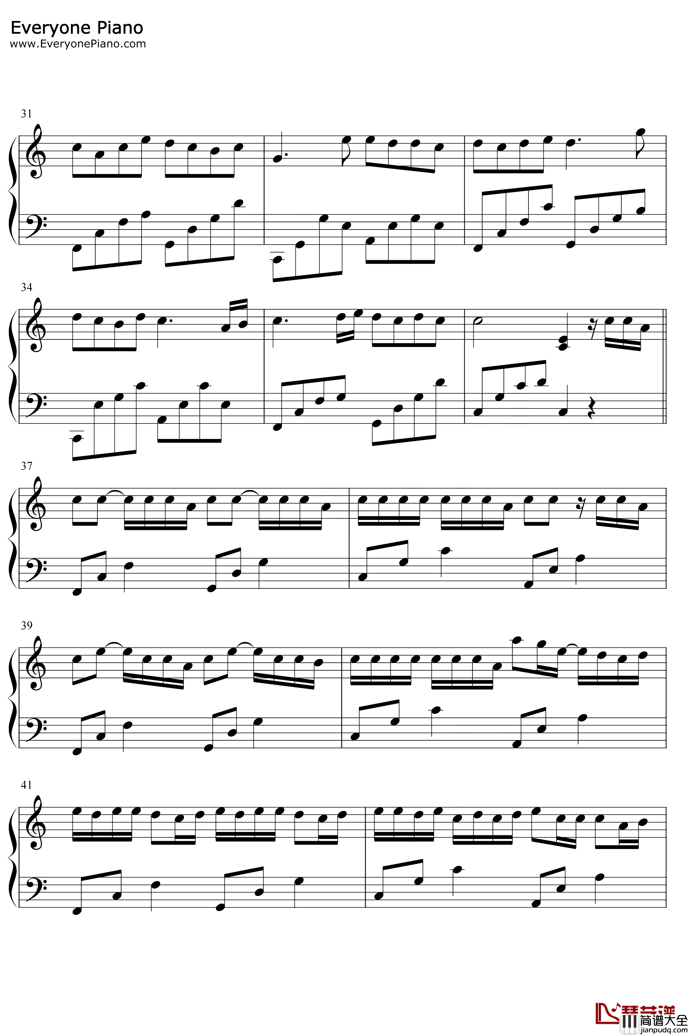 情书不包邮钢琴谱_后弦