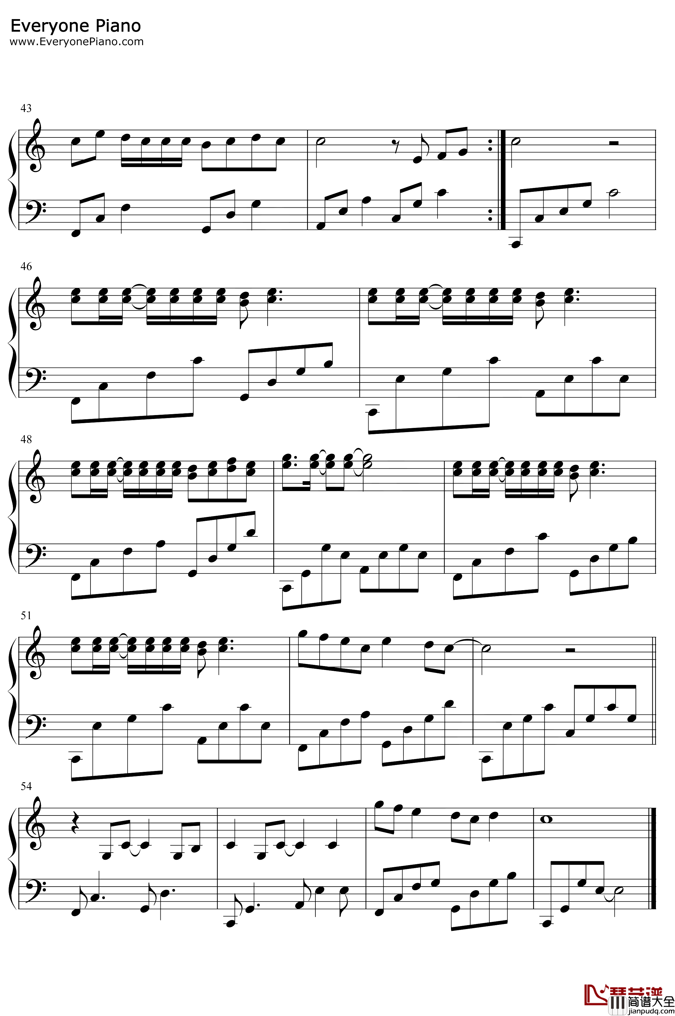 情书不包邮钢琴谱_后弦