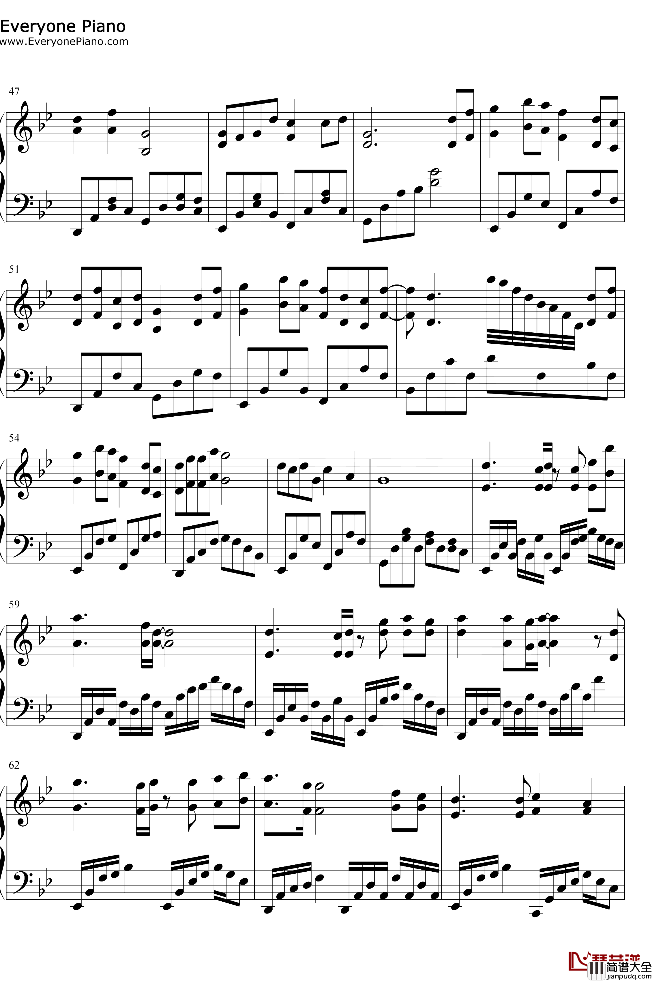 浮生辞钢琴谱_银临