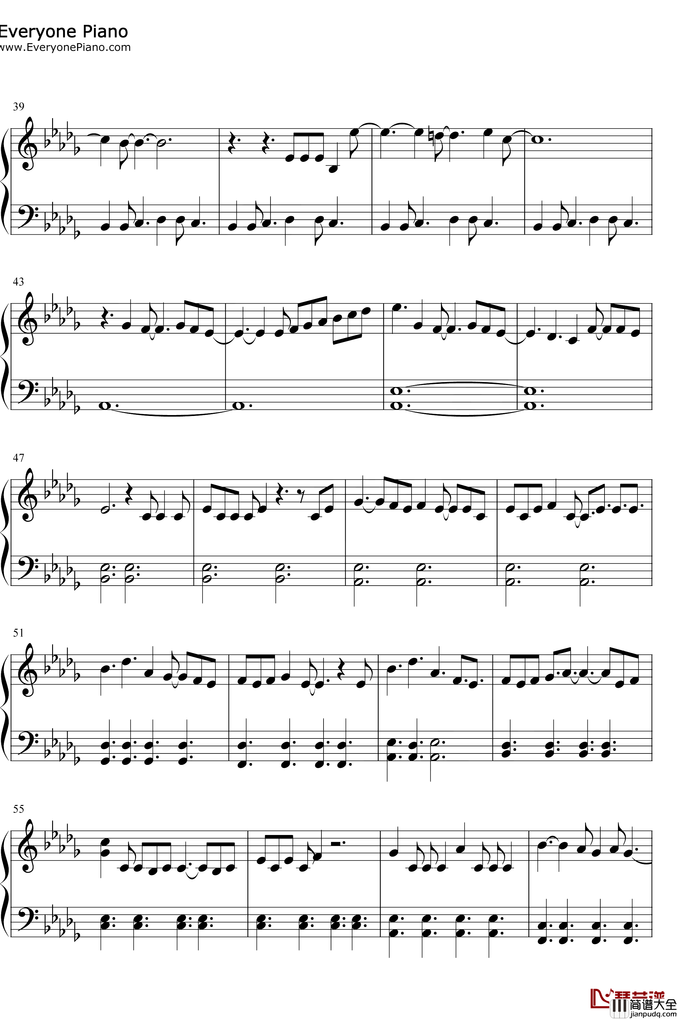 Into_the_Unknown钢琴谱_Idina_Menzel_Aurora_冰雪奇缘2OST