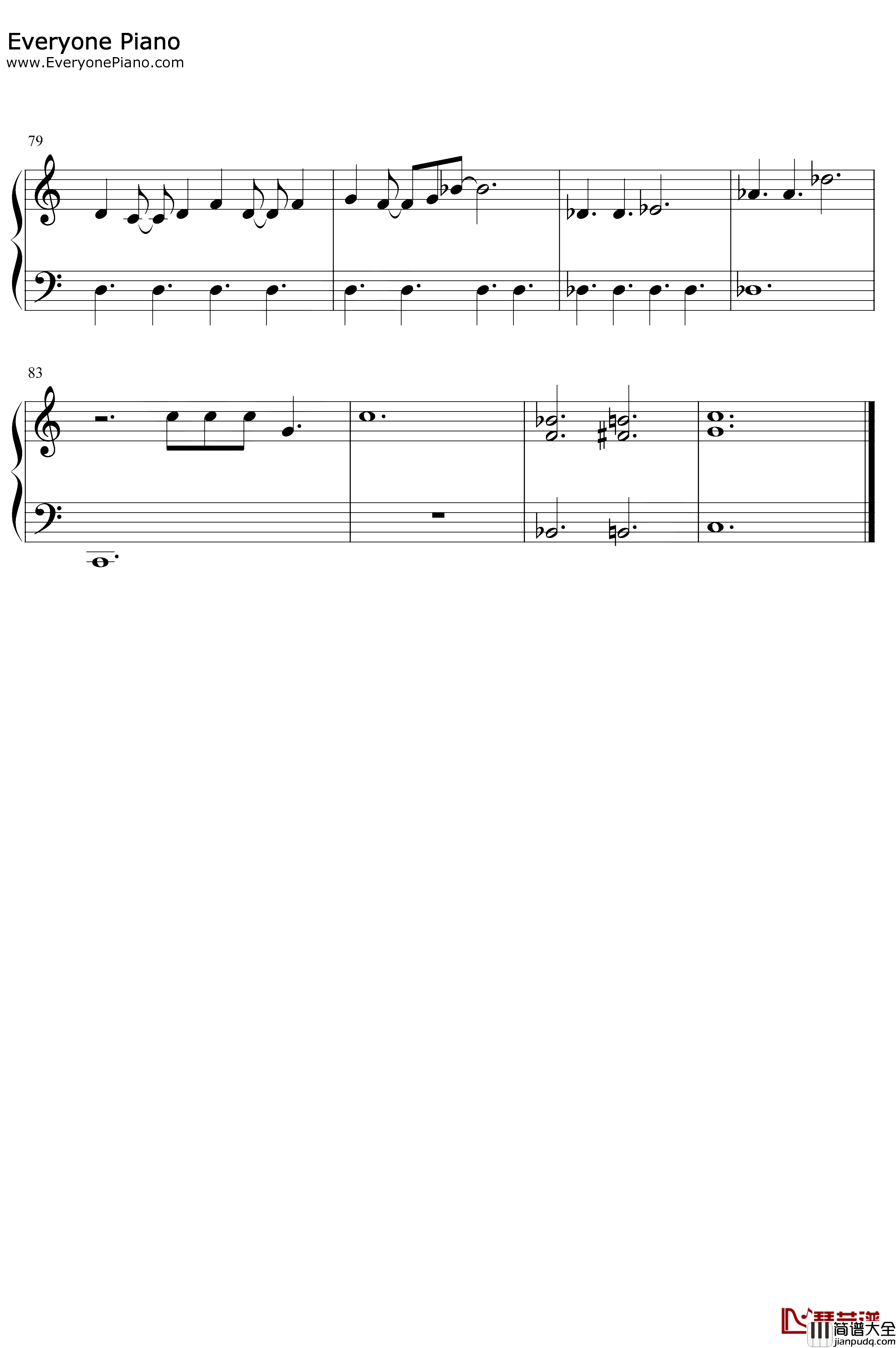 Into_the_Unknown钢琴谱_Idina_Menzel_Aurora_冰雪奇缘2OST