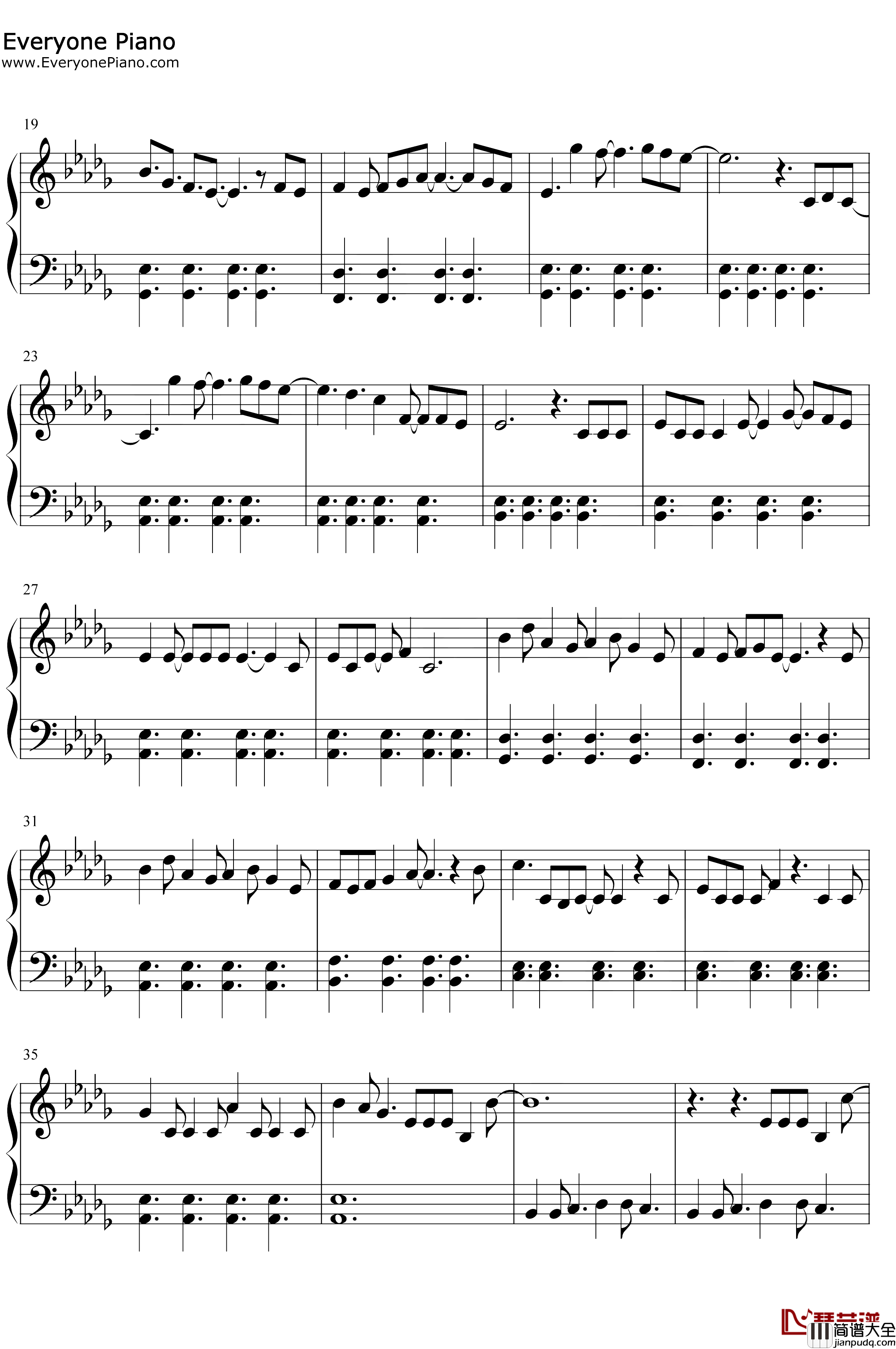 Into_the_Unknown钢琴谱_Idina_Menzel_Aurora_冰雪奇缘2OST