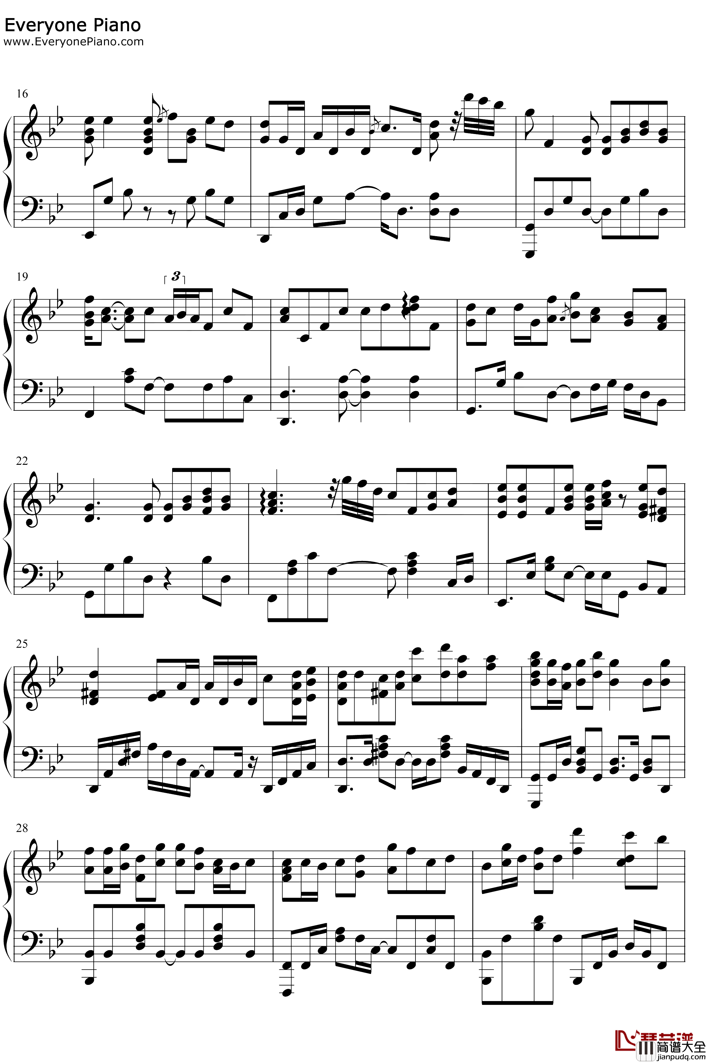 一生与你擦肩而过钢琴谱_阿悠悠_情它总是让人痛梦会变得很沉重_抖音热歌