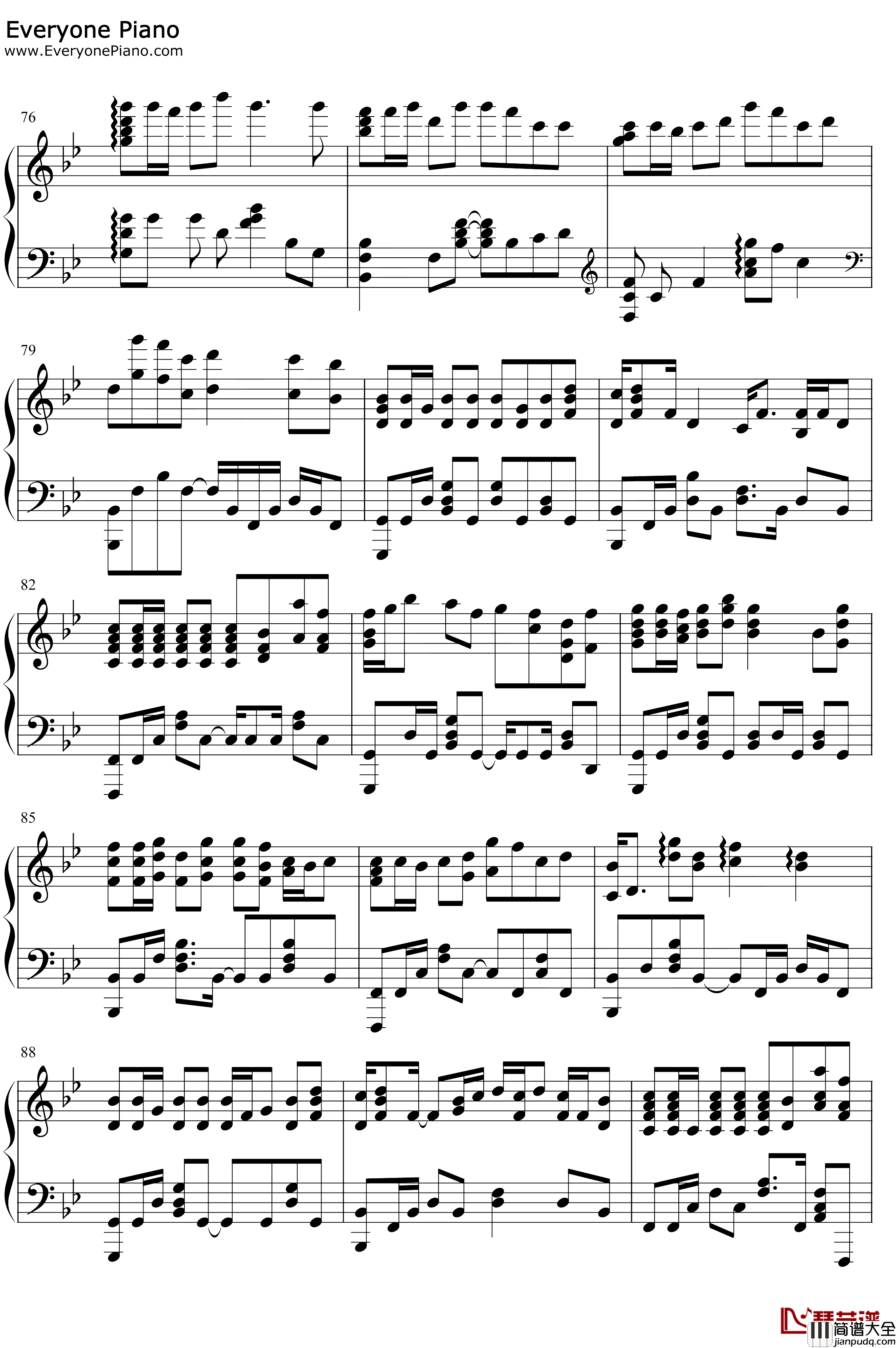 一生与你擦肩而过钢琴谱_阿悠悠_情它总是让人痛梦会变得很沉重_抖音热歌