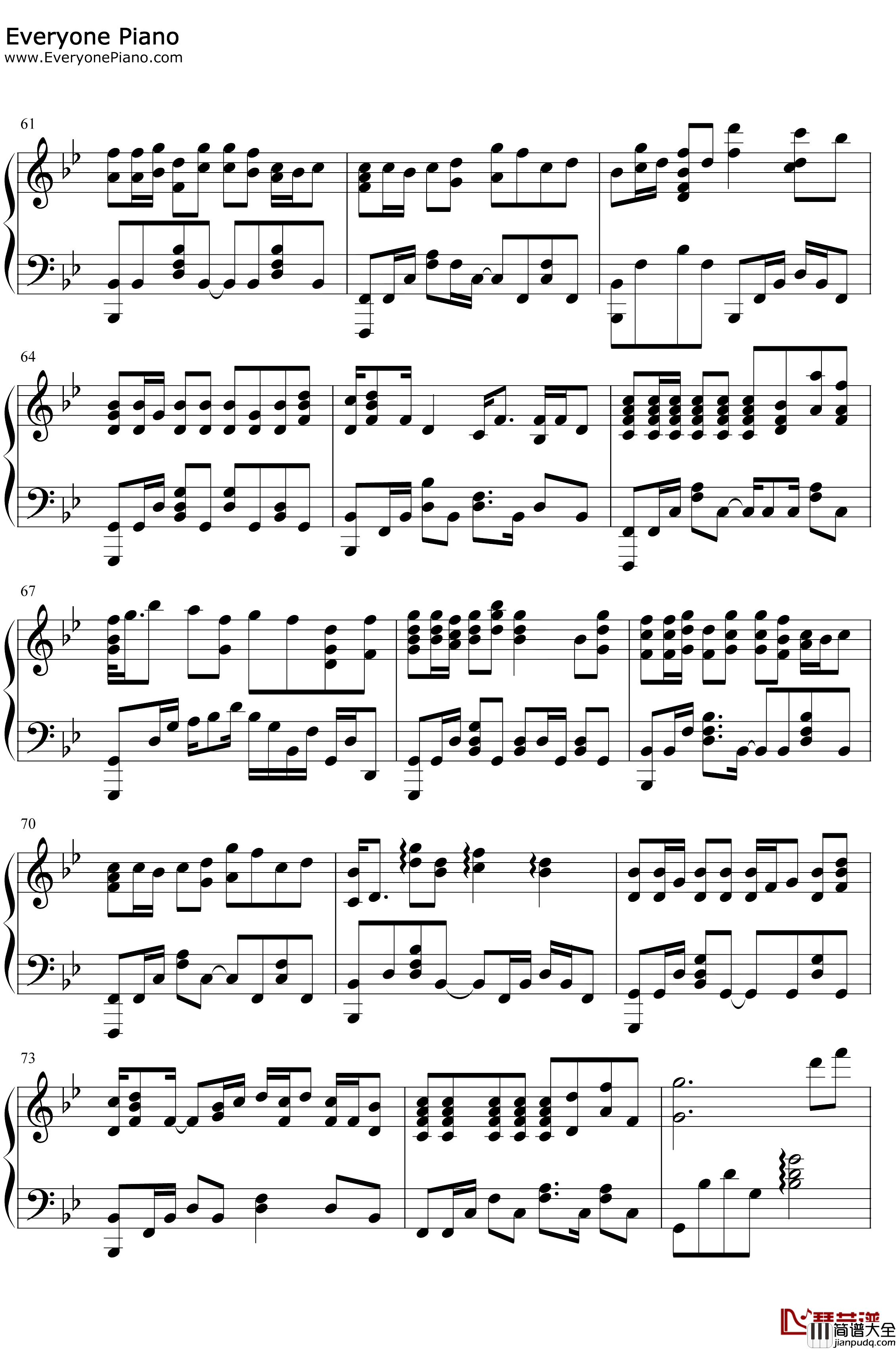 一生与你擦肩而过钢琴谱_阿悠悠_情它总是让人痛梦会变得很沉重_抖音热歌